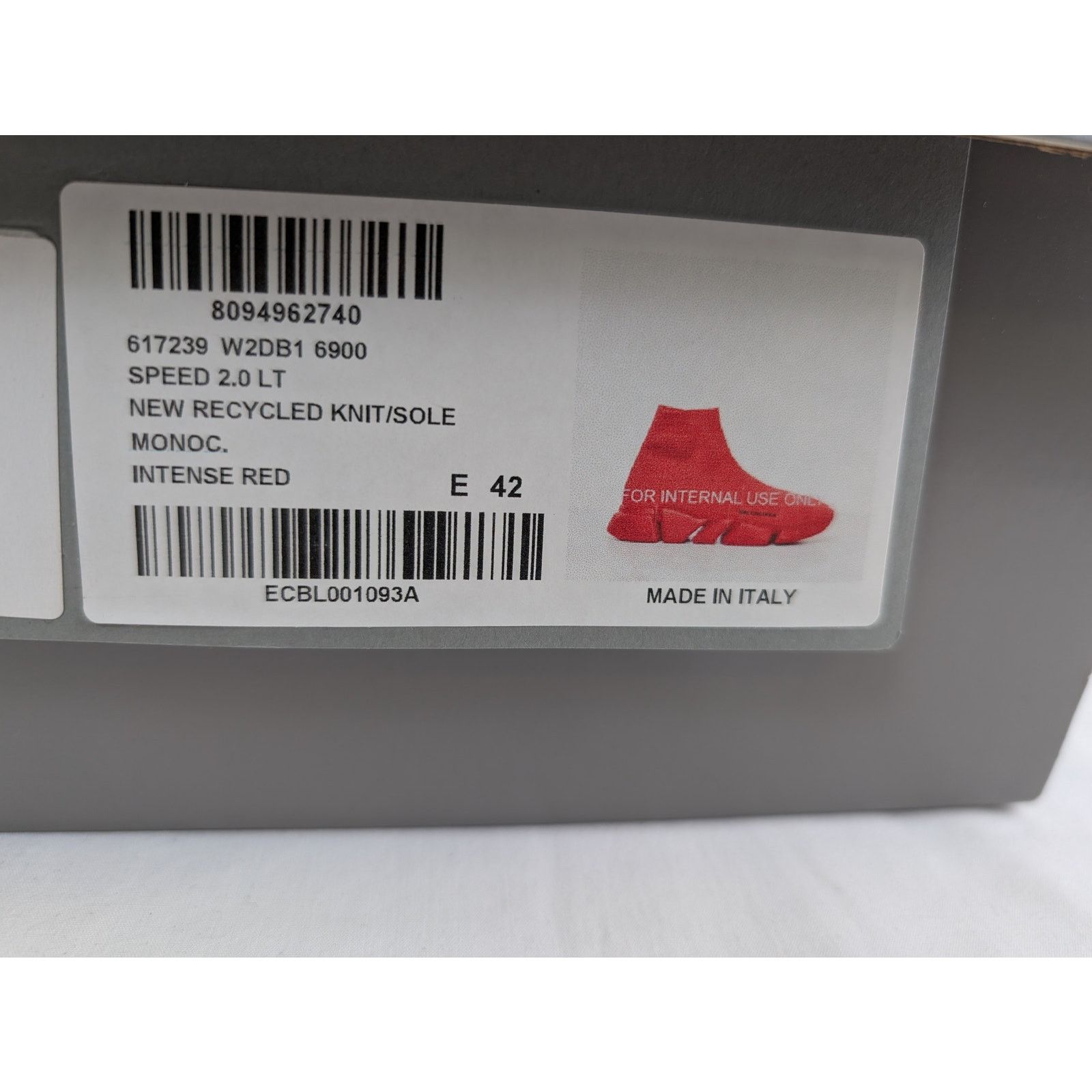 Balenciaga o1rshd1 Speed 2.0 LT New Recycled Knit/Sole in Intense Red Size US 9 / EU 42 - 22 Thumbnail