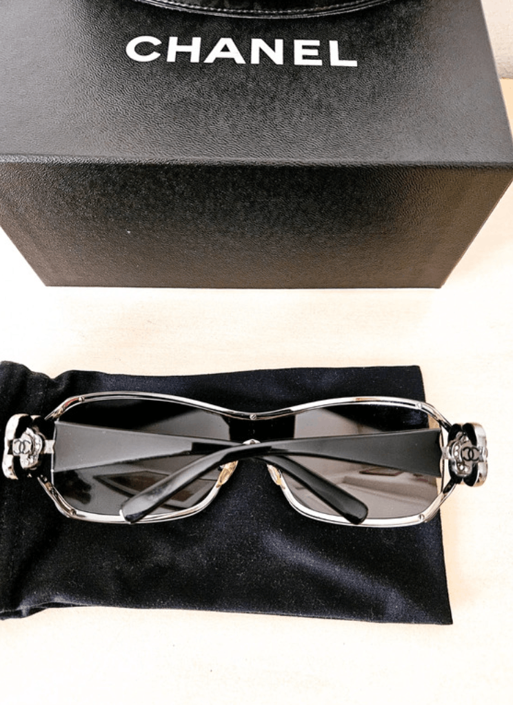 Chanel × Vintage CHANEL Sunglasses 4164-B Rimless Rhinestone Vintage RI1382 Size ONE SIZE - 4 Thumbnail