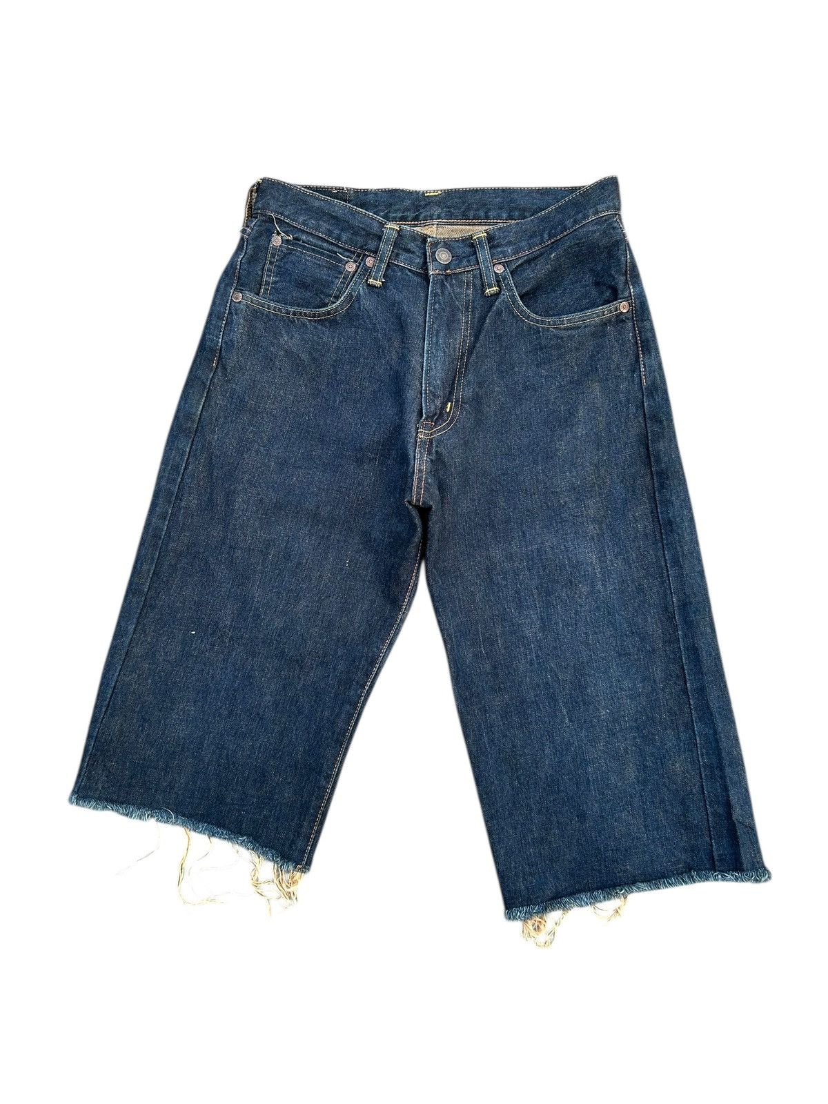 Kapital Vintage Edwin Selvedge Baggy Distressed Short Denim Jeans Size US 29 - 2 Thumbnail