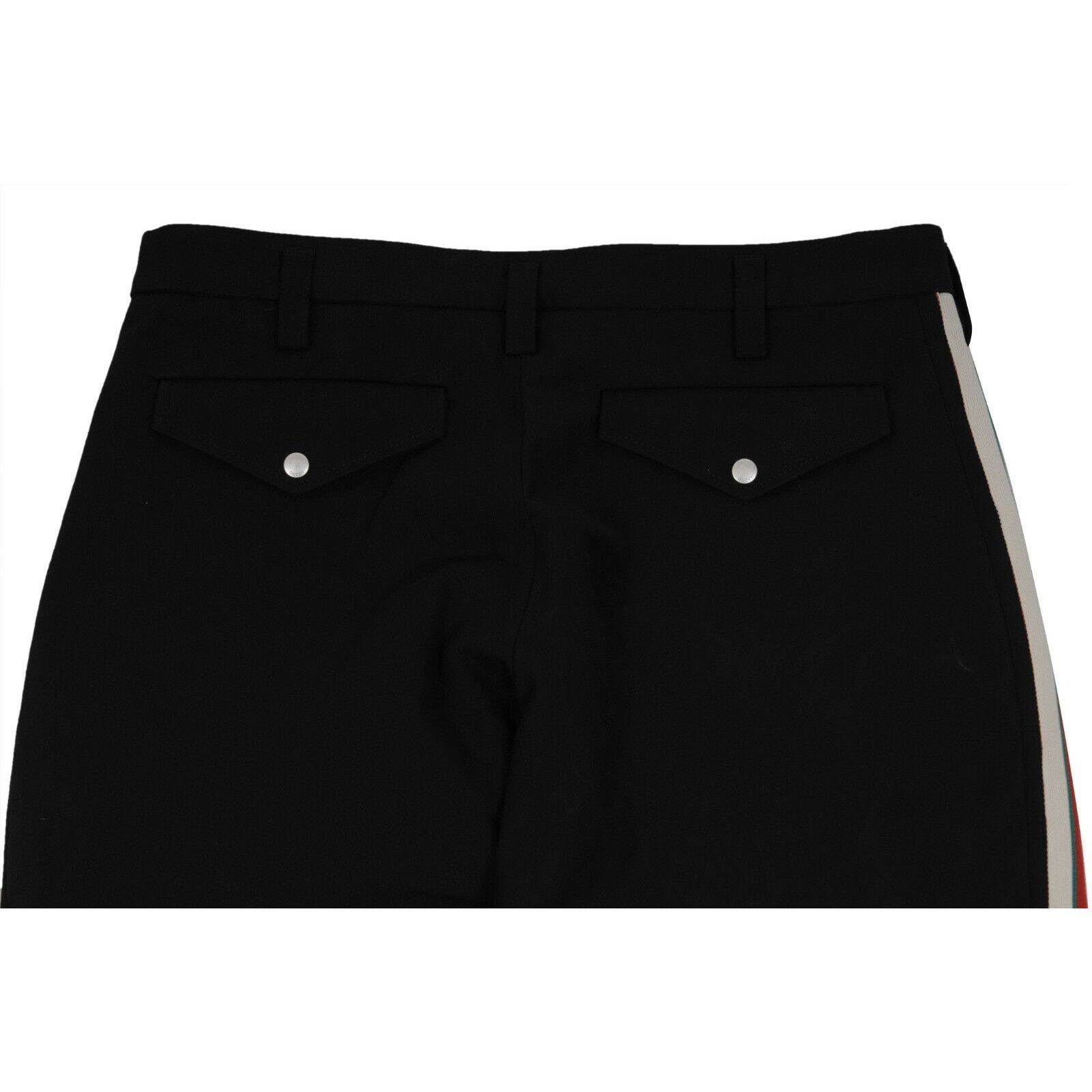 Gucci Side Stripe Logo Pants IT 50 Black Stretch Size US 34 / EU 50 - 12 Thumbnail
