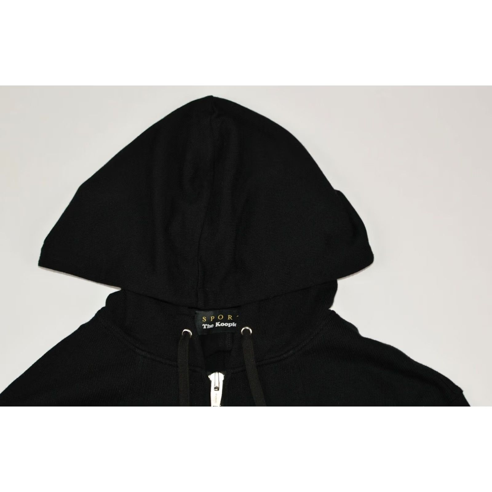 The Kooples VINTAGE The Kooples Sport Black Hoodie With Leather Bands FSWE18055S Women XS? No, size 2. Size XS / US 0-2 / IT 36-38 - 3 Thumbnail