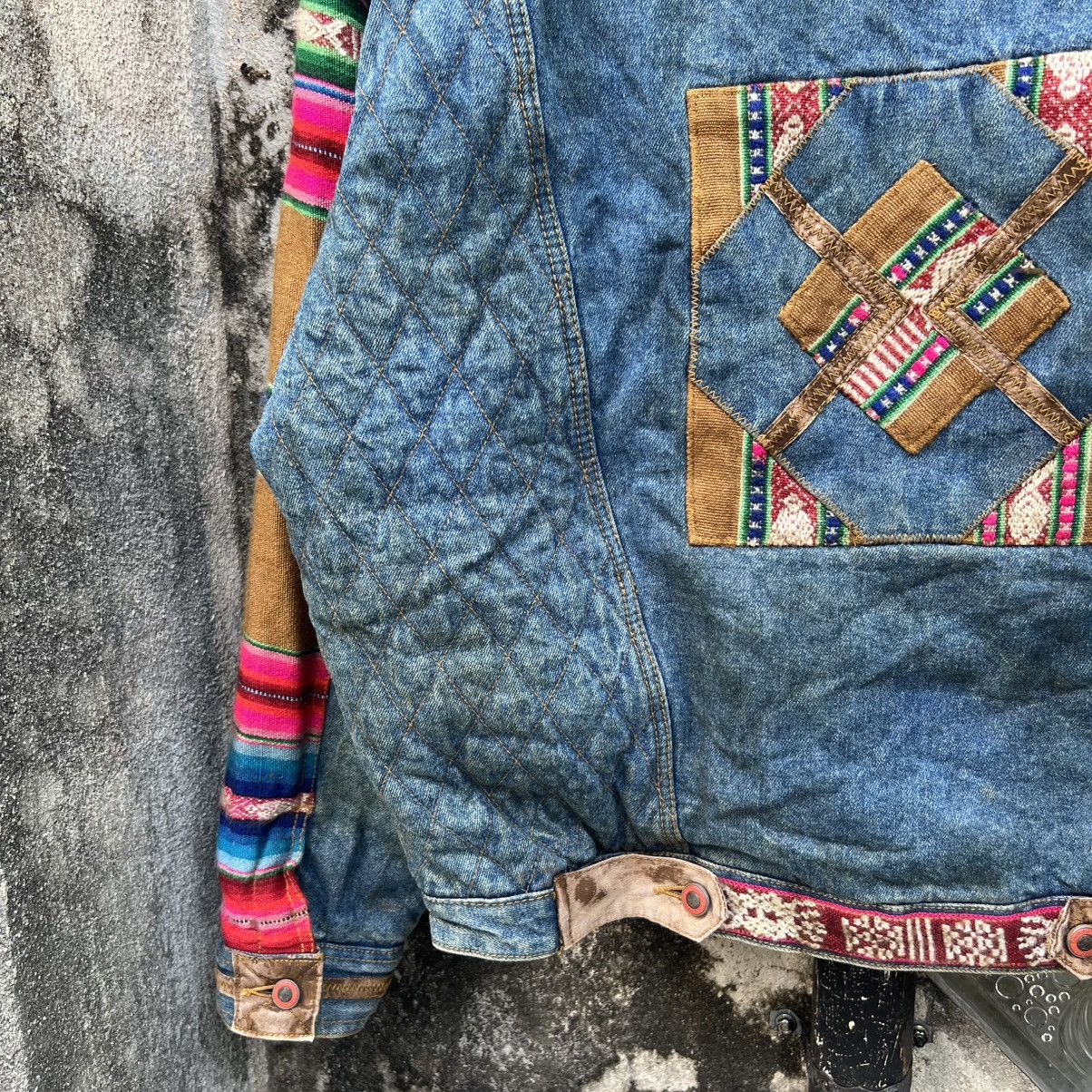 Japanese Brand “RARE” PATCHWORK HEAVY DENIM JACKET Size US XL / EU 56 / 4 - 13 Thumbnail
