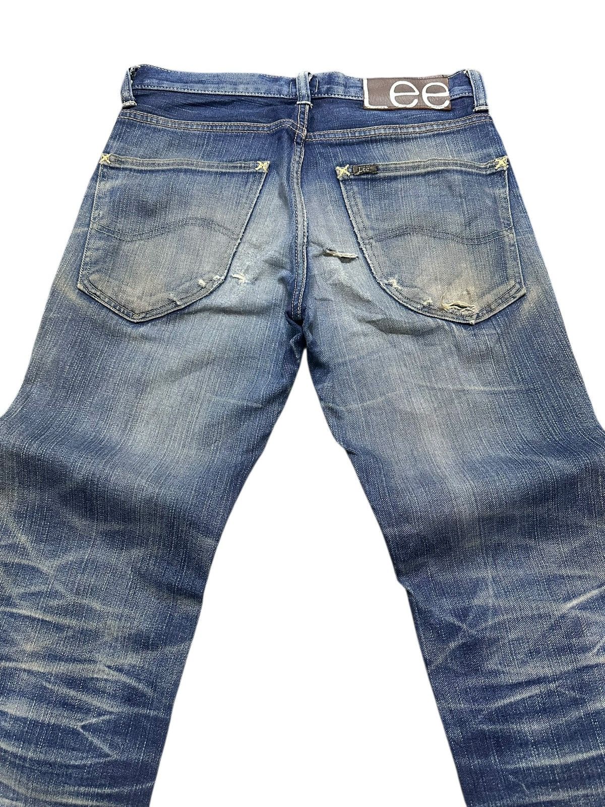 Japanese Brand Lee 101 Vintage Distressed Loose Jeans Striked and Faded Size US 30 / EU 46 - 5 Thumbnail