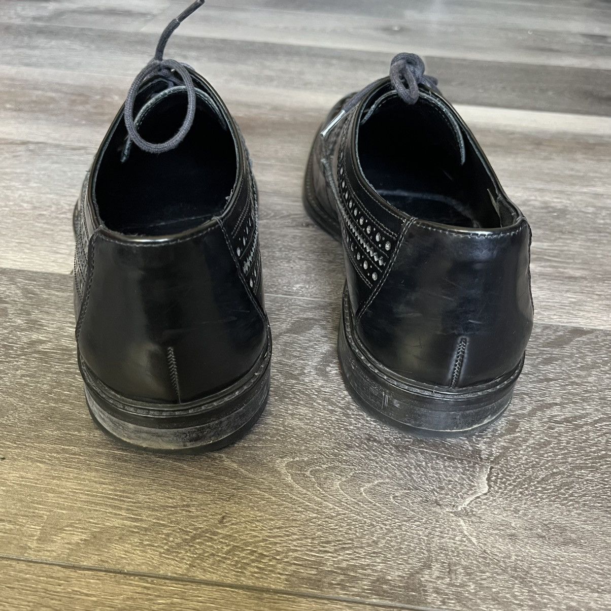Designer × LLOYD × Vintage Vintage Larson by Lloyd Wing Tip Black Leather Loafers Shoes Size US 10.5 / EU 43-44 - 7 Thumbnail
