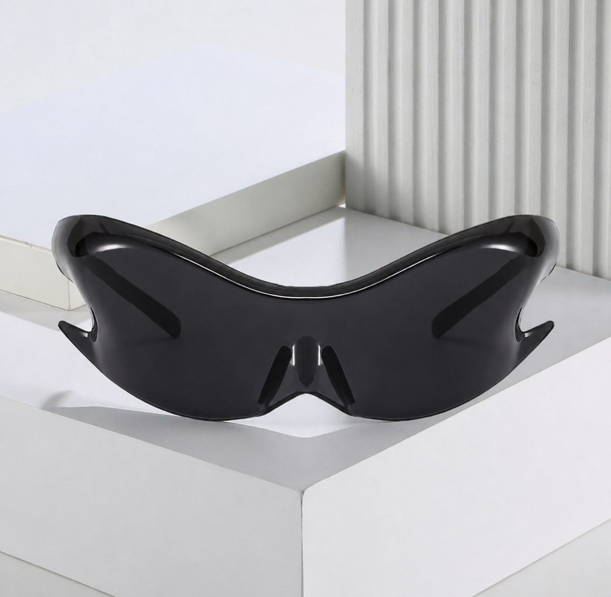 Other Y2K Futuristic Wraparound Shield Sunglasses Frameless Unisex Size ONE SIZE - 3 Thumbnail