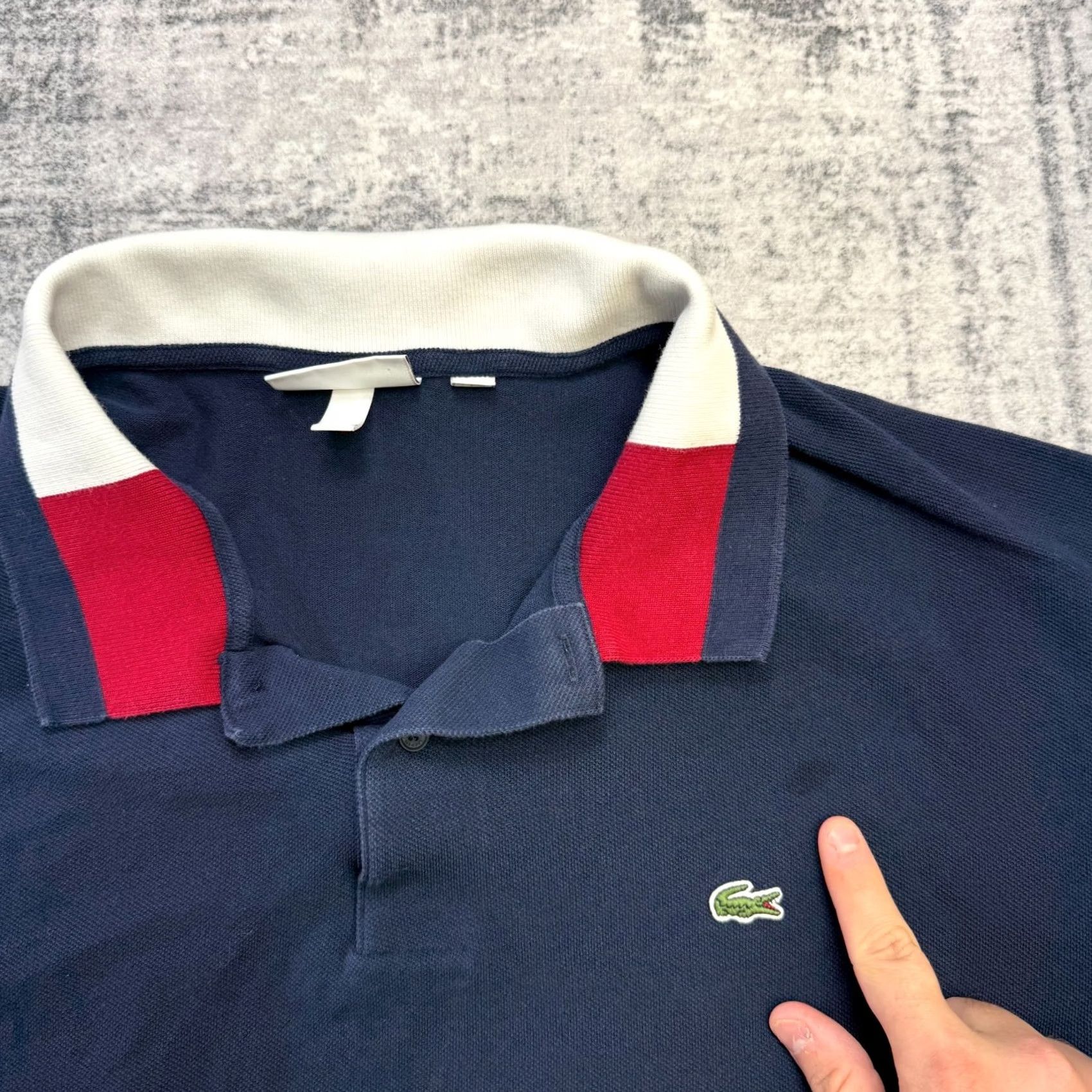 Lacoste Lacoste Polo Shirt Mens 4XLT Navy Blue Pique Knit Cotton Logo Preppy Shirt Men 4XLT Navy Blue Polo Lacoste Size US XXL / EU 58 / 5 - 2 Thumbnail