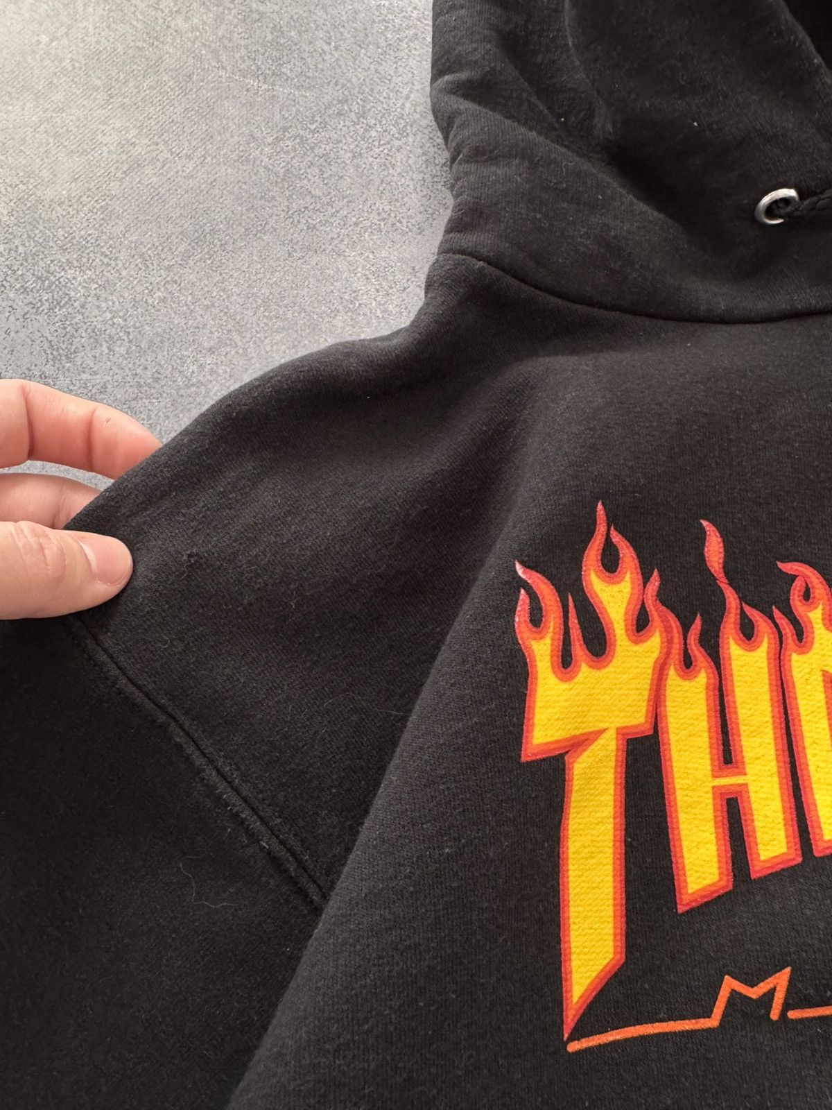 Thrasher Crazy Vintage Y2K Thrasher Hoodie 26 Heavyweight Skater Boxy Size US S / EU 44-46 / 1 - 6 Thumbnail
