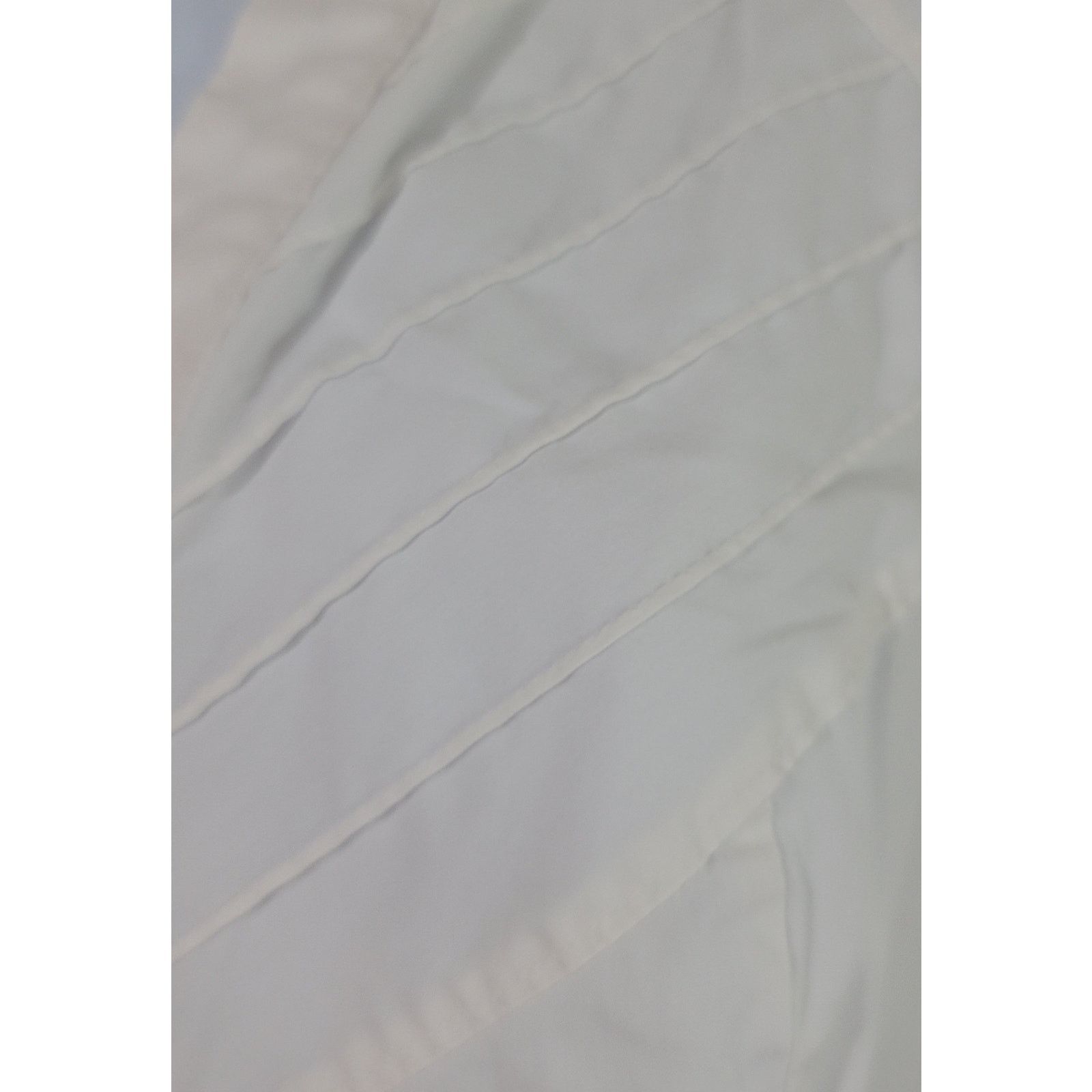 Alfani Alfani White V Neck Hidden Button Front Pleated Shirt 12 Size XL / US 12-14 / IT 48-50 - 2 Thumbnail