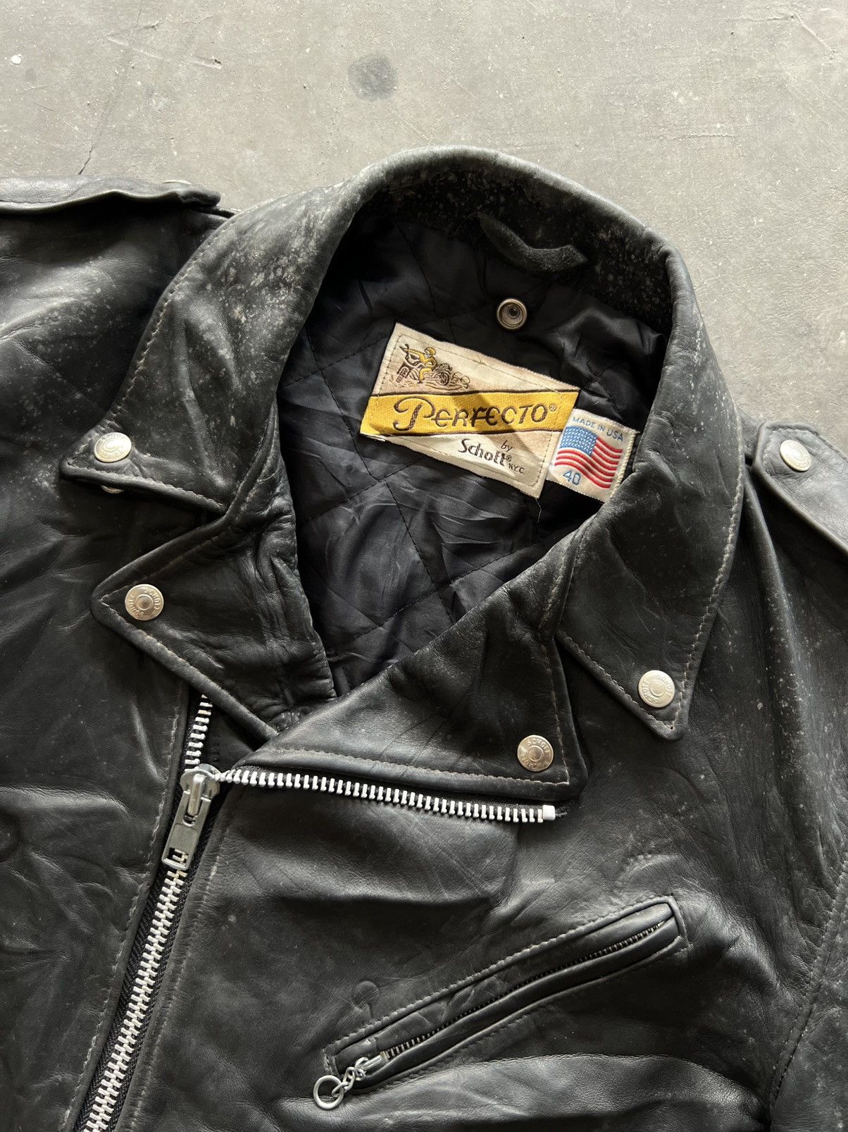 Schott × Vintage Vintage Perfecto By Schott Motorcycle Leather Jacket Size US M / EU 48-50 / 2 - 3 Thumbnail