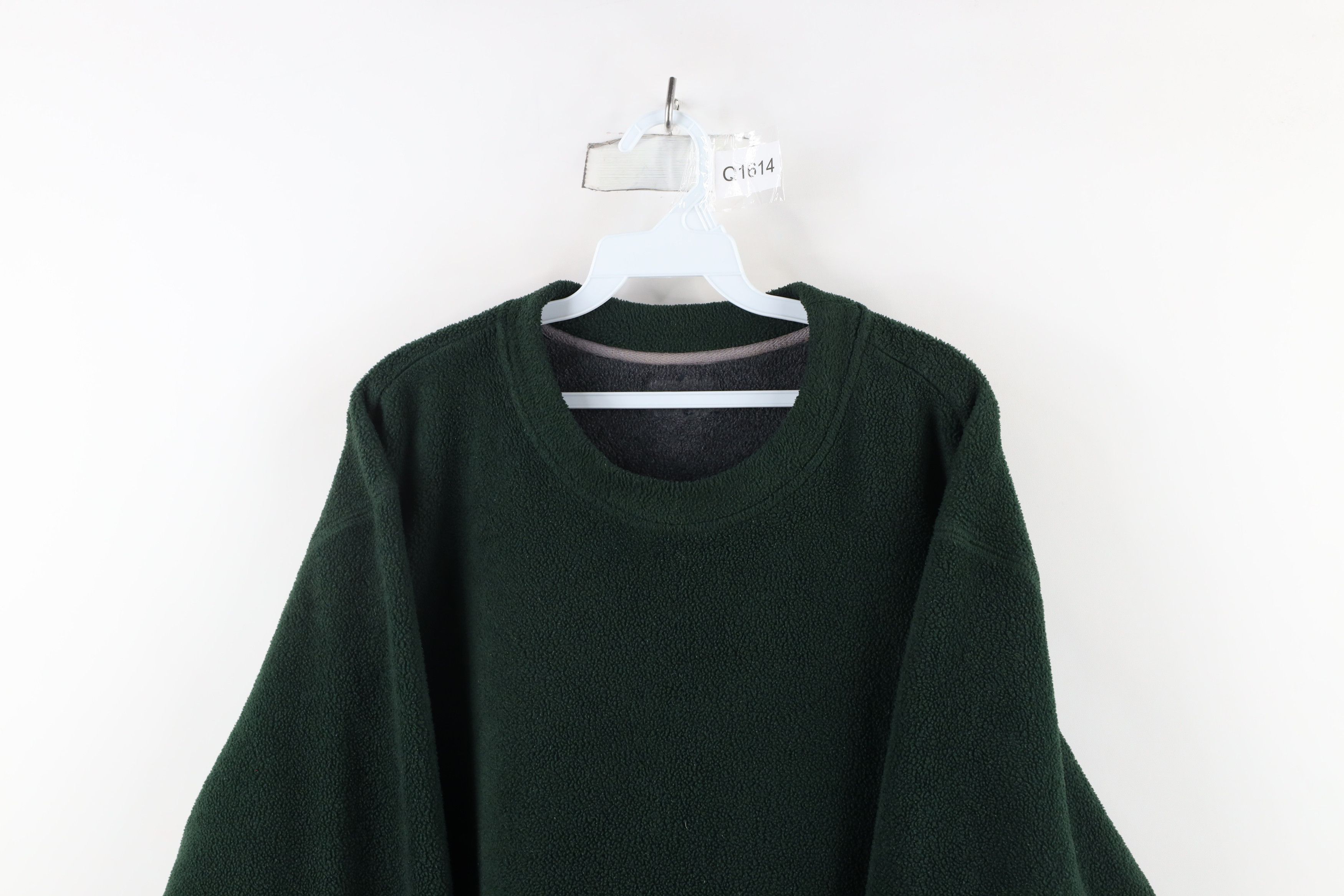 Vintage Vintage 90s Streetwear Heavyweight Fleece Sweater Green Size US L / EU 52-54 / 3 - 2 Thumbnail