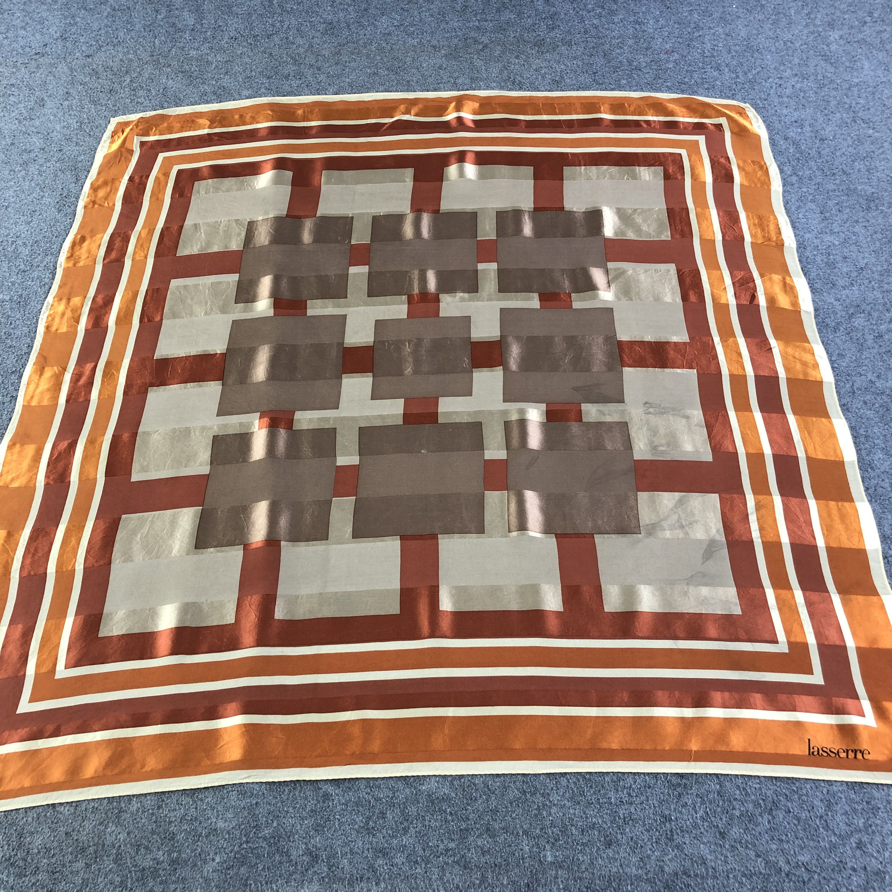 Japanese Brand Lasserre Slit Thread Silk Scarf M848 Size ONE SIZE - 1 Thumbnail