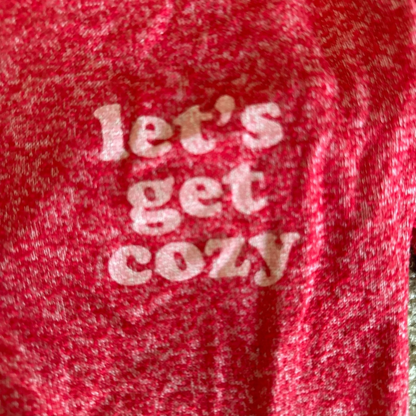 Pink VS Pink Let’s Get Cozy Pajama Top Sz M Size ONE SIZE - 2 Thumbnail