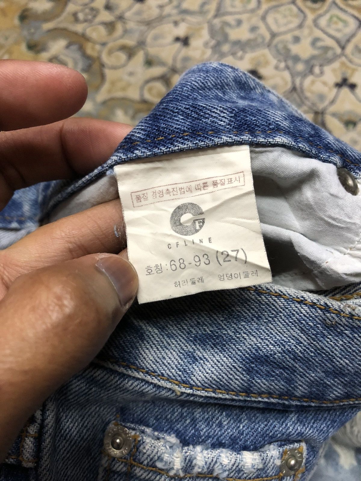 Japanese Brand FLARED‼️‼️CFLINEDENIM & CLOTH DISTRESSED DENIM Size 28" / US 6 / IT 42 - 3 Thumbnail