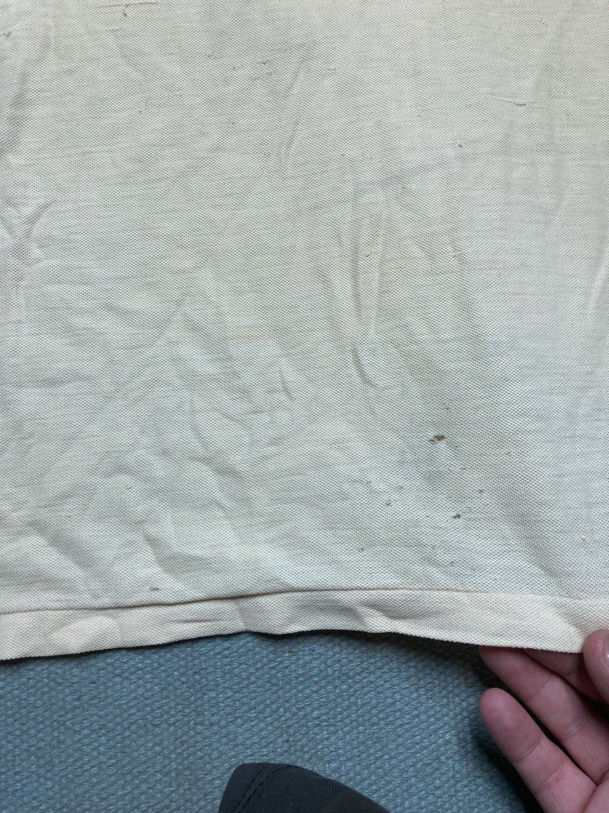 Vintage Vintage 80s polo shirt pale yellow grunge soft medium Size US M / EU 48-50 / 2 - 2 Thumbnail
