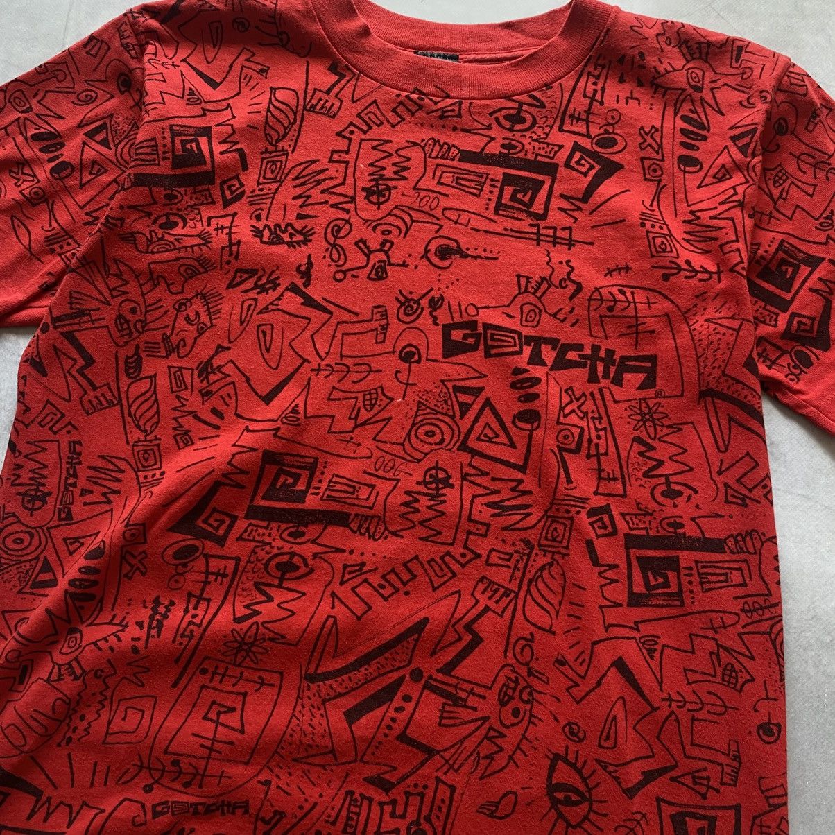 Gotcha × Vintage Vintage 1988 Gotcha Multilogo Billabong Vibe T-shirt Tee Size US L / EU 52-54 / 3 - 2 Thumbnail