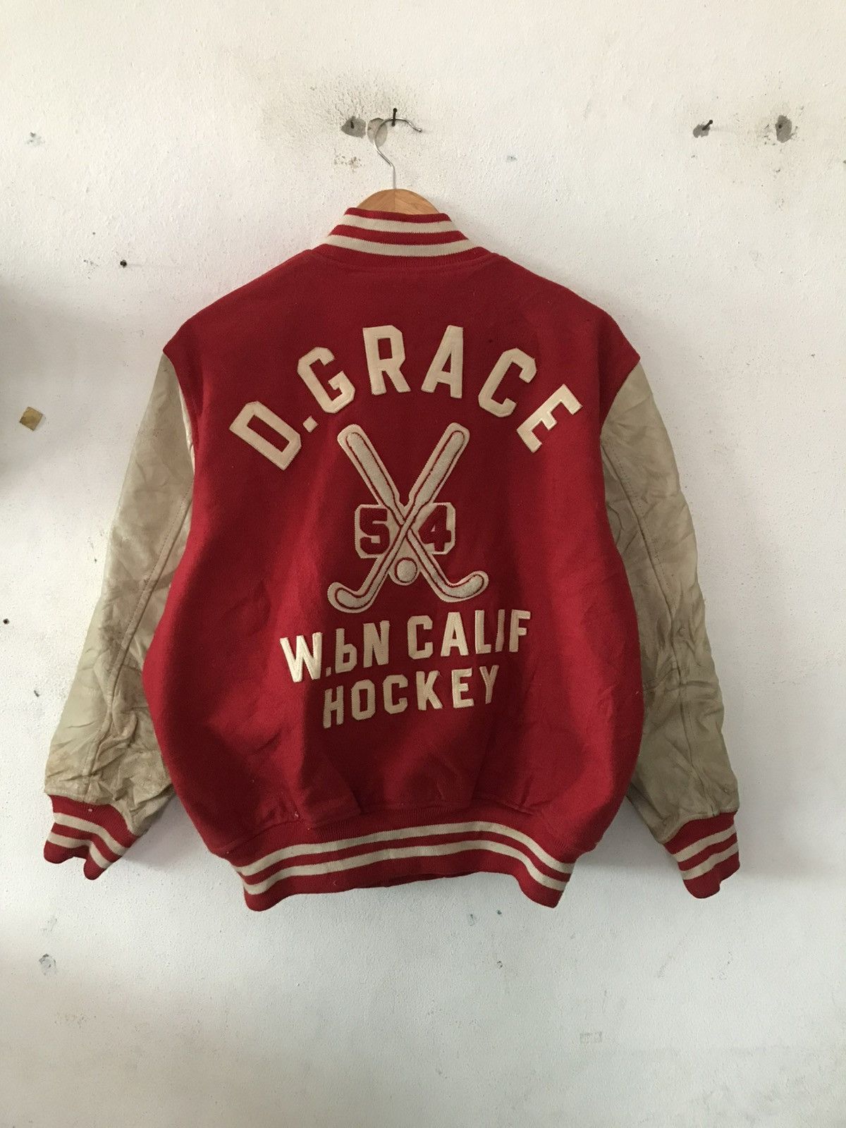 Leather Vintage D.GRACE VARSITY JACKET Size US M / EU 48-50 / 2 - 1 Thumbnail