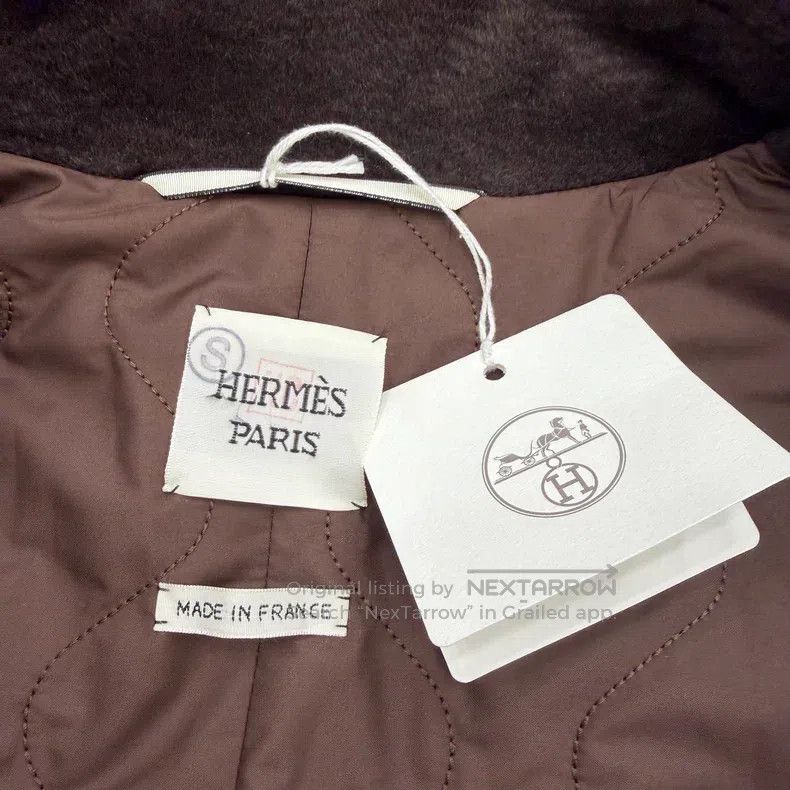 Hermes Hermes Mocha Brown Cashmere and Leather Fur Size XS / US 0-2 / IT 36-38 - 3 Thumbnail