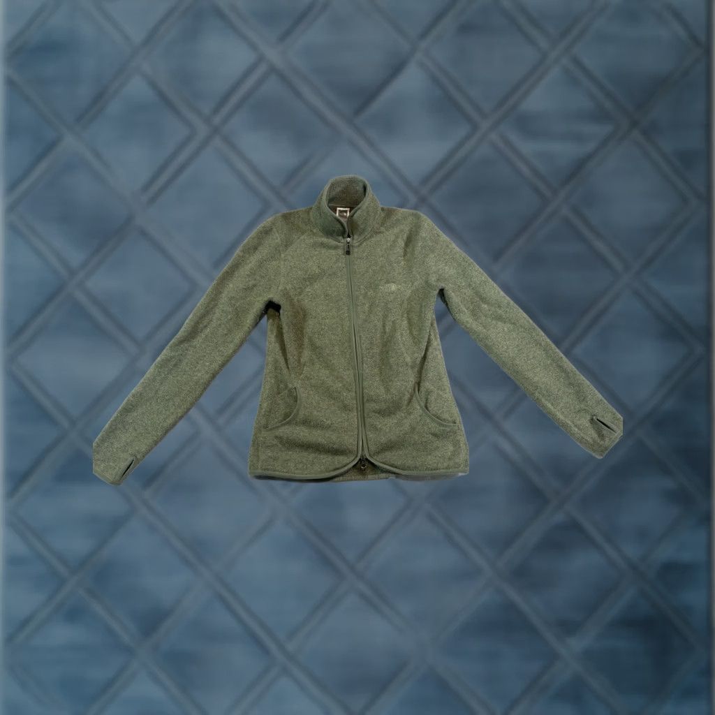 The North Face The North Face Green Women's Long Sleeve Fleece Jacket W/ Thumbholes, Size M Size M / US 6-8 / IT 42-44 - 1 Thumbnail