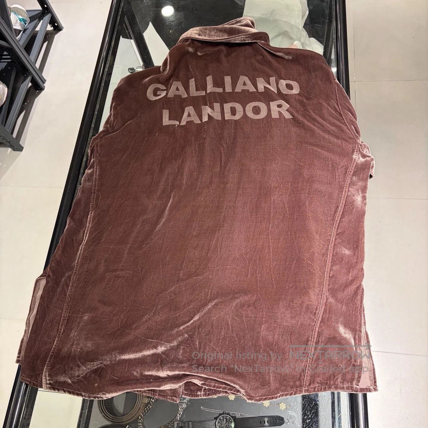 John Galliano GALLIANO LANDOR Velvet Long-Sleeve Shirt. Size US XL / EU 56 / 4 - 2 Thumbnail