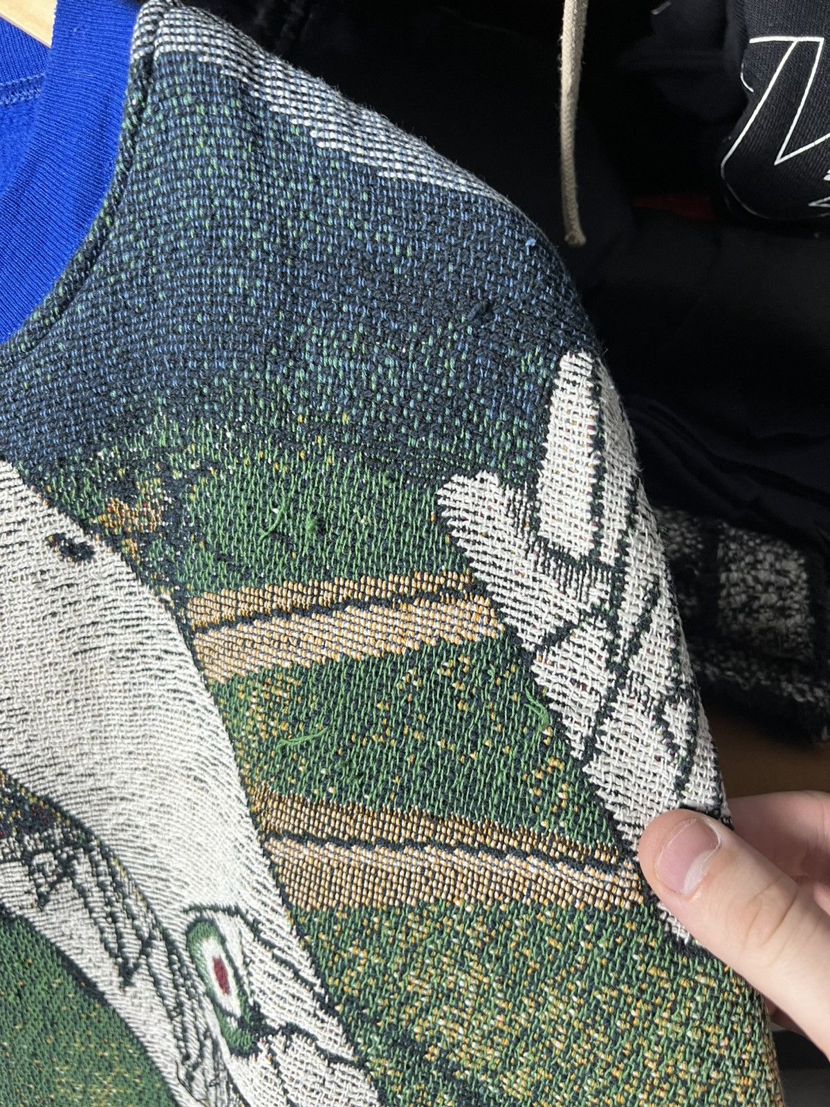 Japanese Brand Custom Handmade Vintage Aviation Tapestry Sweatshirt XL 🛩️💥 Size US XL / EU 56 / 4 - 12 Thumbnail