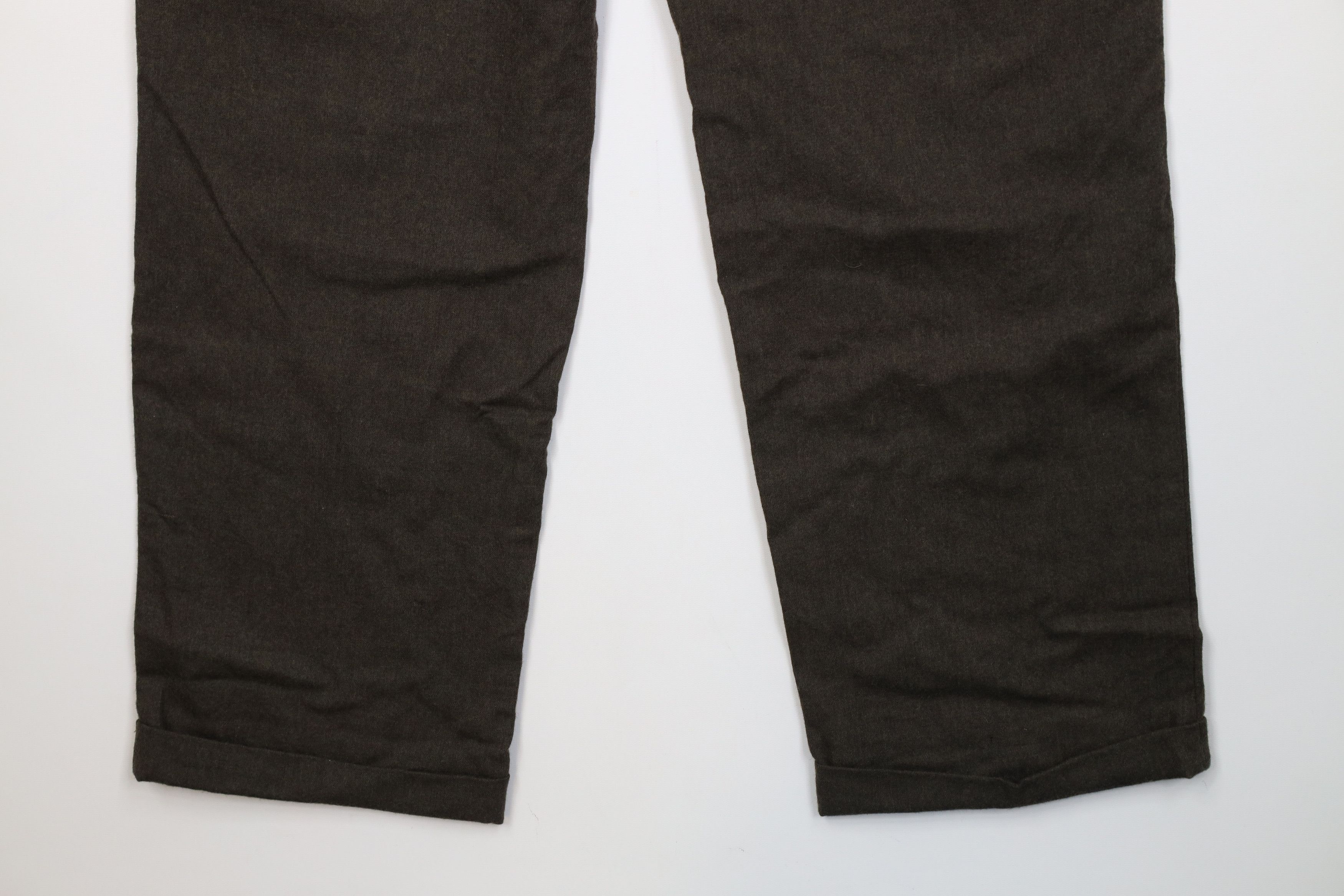 Vintage Vintage 90s Streetwear Wool Knit Wide Leg Chino Pants Green Size US 36 / EU 52 - 15 Thumbnail