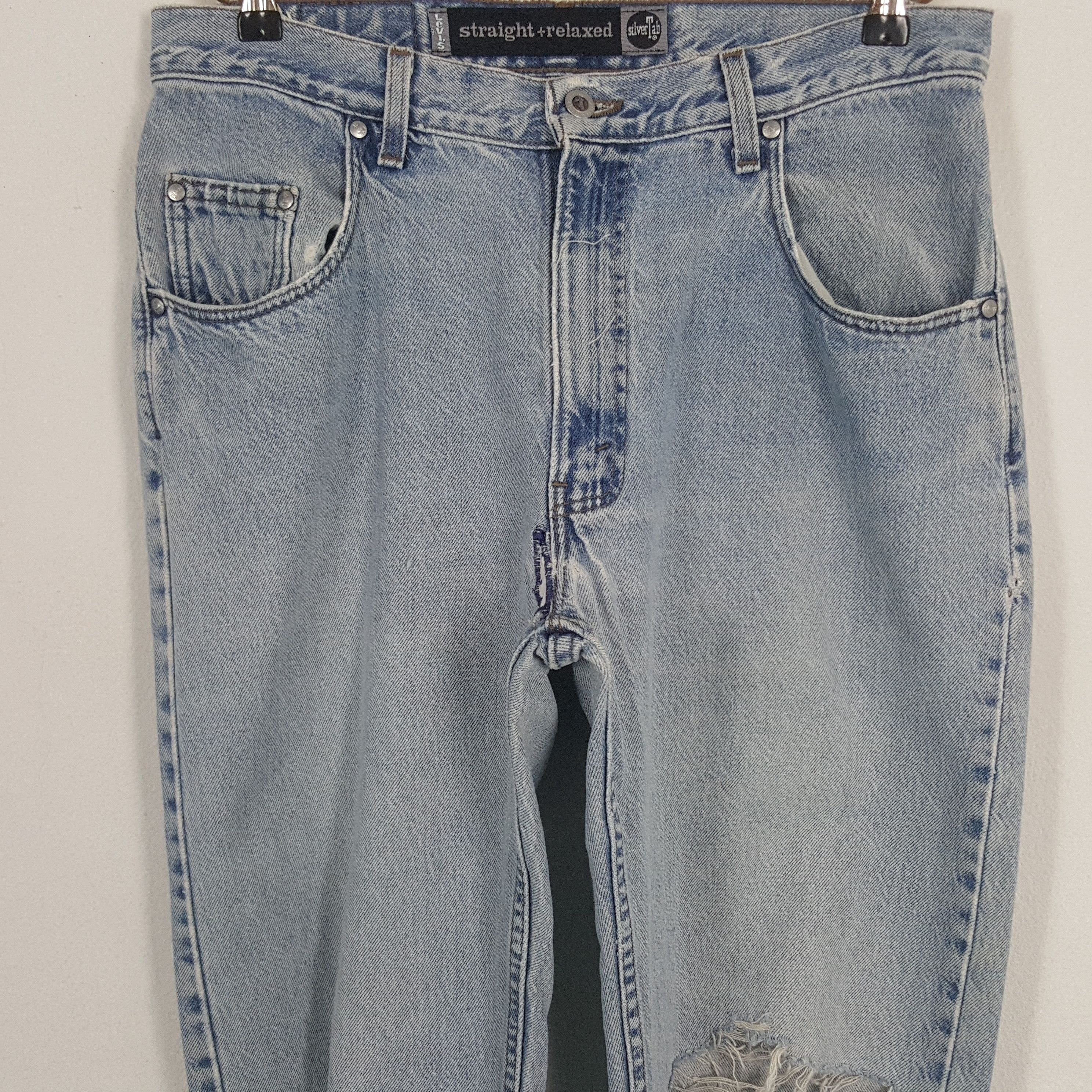 Levi's × Vintage Vintage Levi's American Distressed silverTab Denim Jeans Size US 33 - 2 Thumbnail