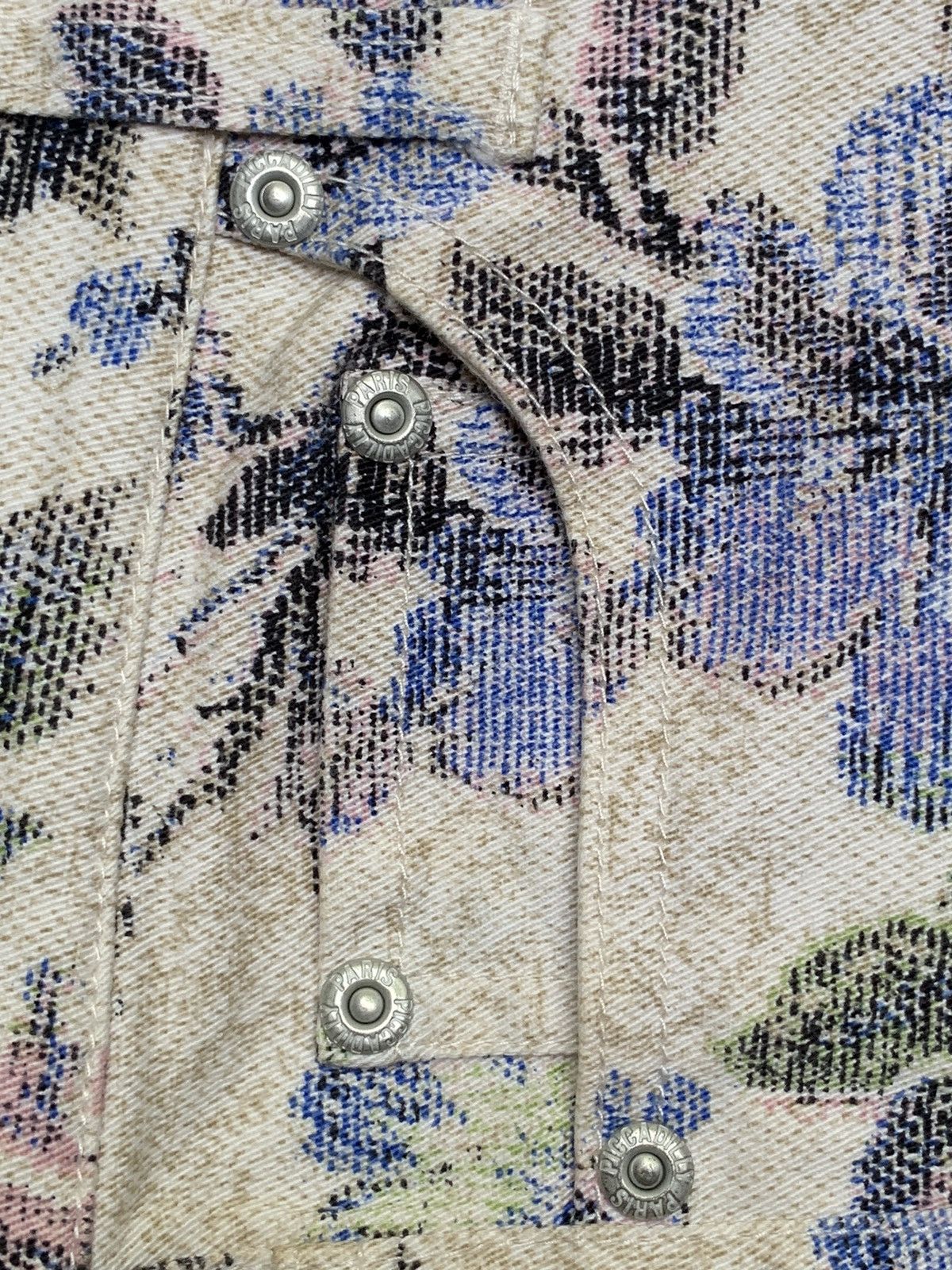 Japanese Brand × Vintage Piccadilly Paris Flowers Full Printed Skinny Streching Pants Size 28" / US 6 / IT 42 - 18 Thumbnail