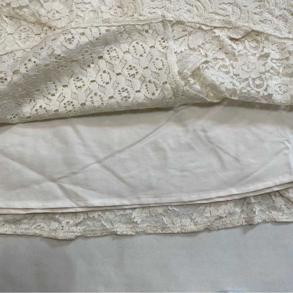 Ralph Lauren NWT New $195 Lauren Ralph Lauren Cream Patchwork Lace Skirt Size 38" / US 16 / IT 52 - 8 Thumbnail