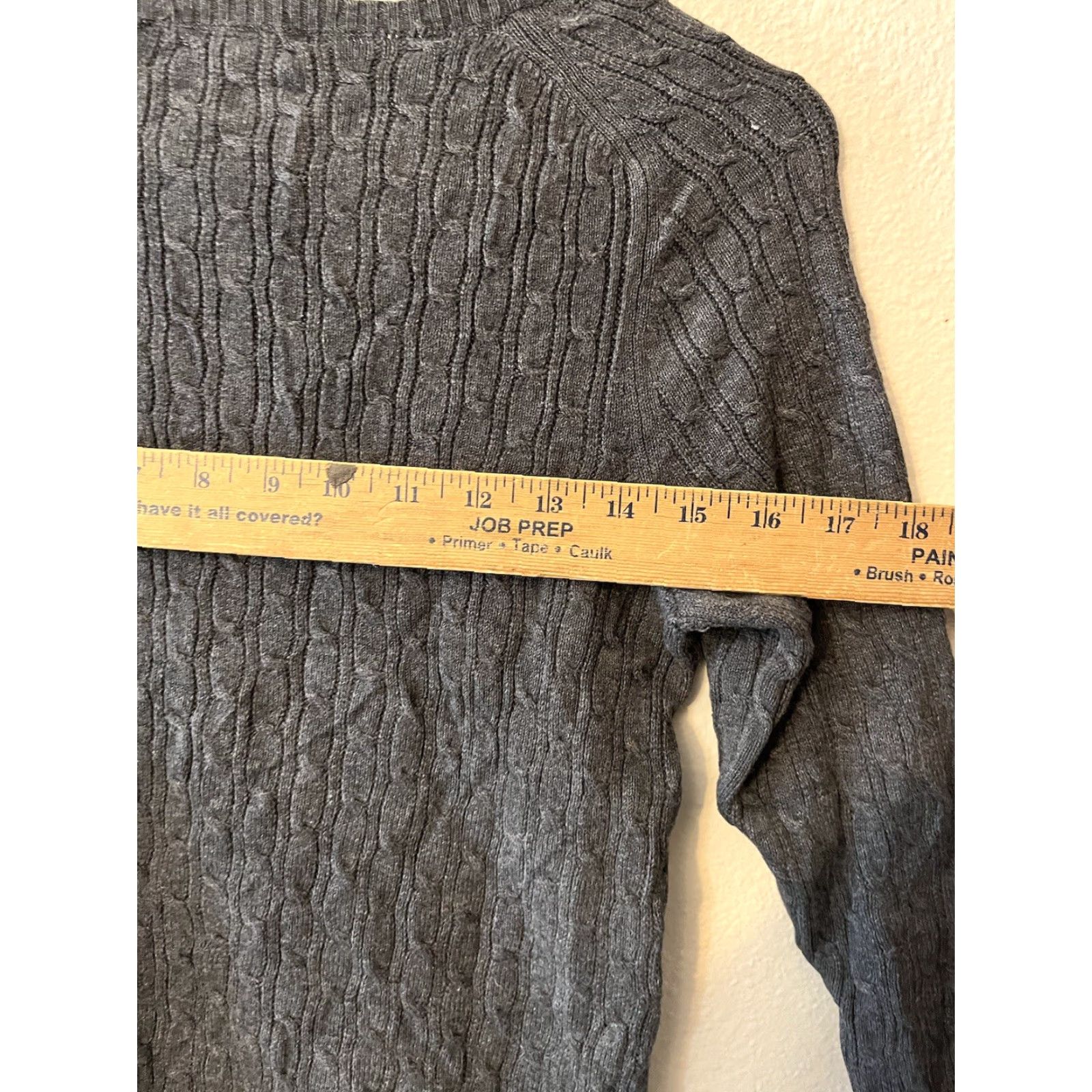 Gap VINTAGE Gap Womens Gray Cable Knit Sweater Pullover Sz Small Crew Neck All Seasons Women Size S / US 4 / IT 40 - 5 Thumbnail