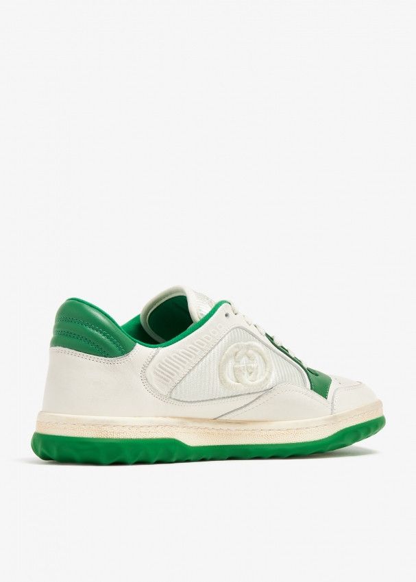 Gucci o1s1wg110425 Women's MAC80 Trainers in White & Green Size US 4.5 / IT 34.5 - 3 Thumbnail