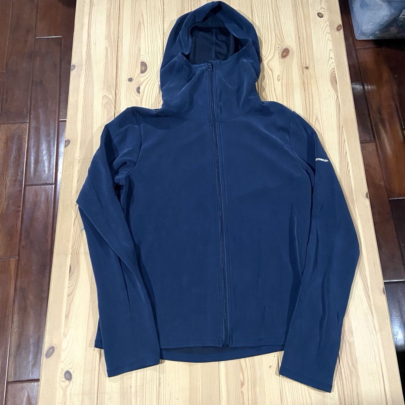 Vintage Secondleft Zip Hoodie Ocean Blue L Women Stretch Activewear Pullover Comfortable Size L / US 10 / IT 46 - 3 Thumbnail