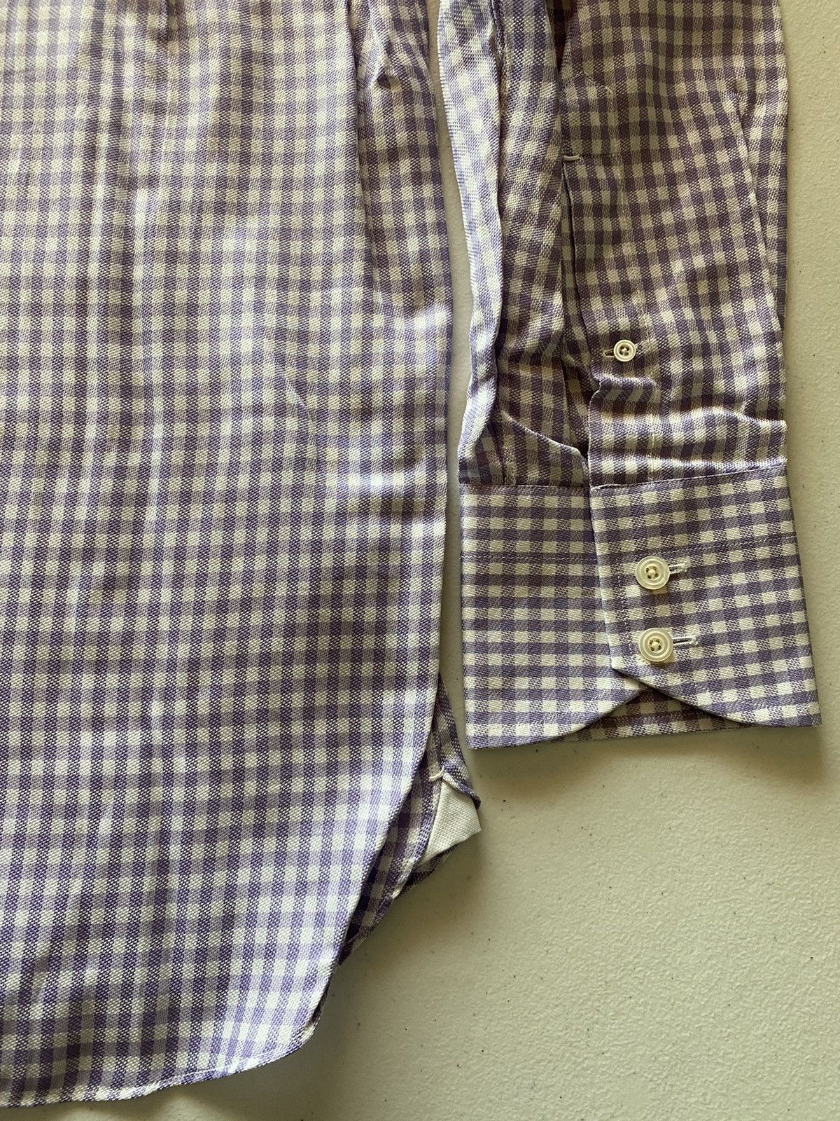 Tom Ford Tom Ford light lilac gingham check shirt 17 43e NEW Size US L / EU 52-54 / 3 - 5 Thumbnail