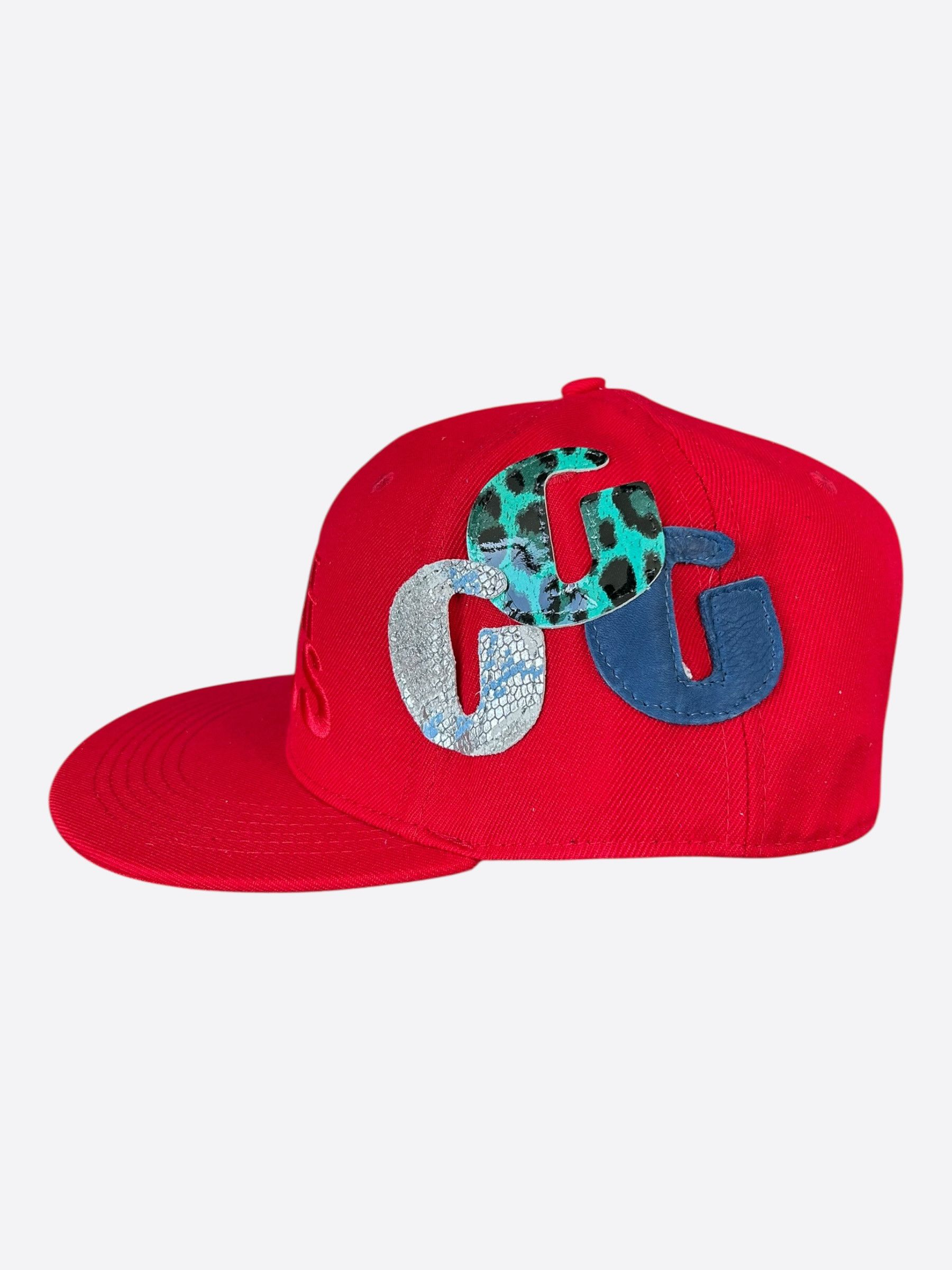 Gallery Dept. Gallery Dept Red & Multicolor ATK G-Patch Fitted Hat Size ONE SIZE - 4 Thumbnail