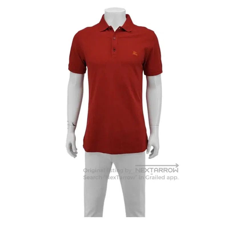 Burberry Burberry Red Cotton Men's Polo Shirt. Size US L / EU 52-54 / 3 - 1 Thumbnail
