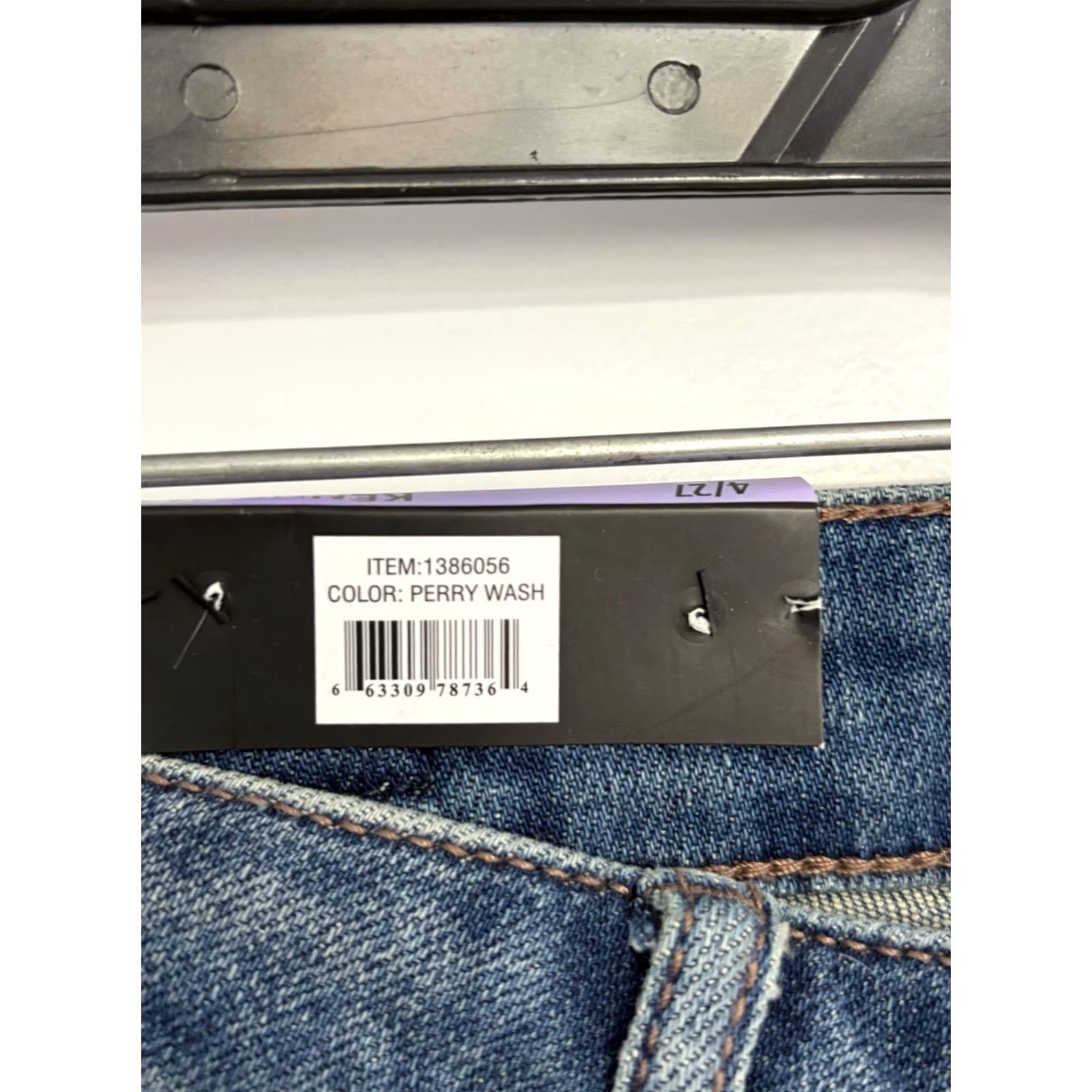 Kenneth Cole Kenneth Cole Jeans Womens Blue Button Fly Mid Rise Raw Hem Straight size 6/27 Size 28" / US 6 / IT 42 - 7 Thumbnail
