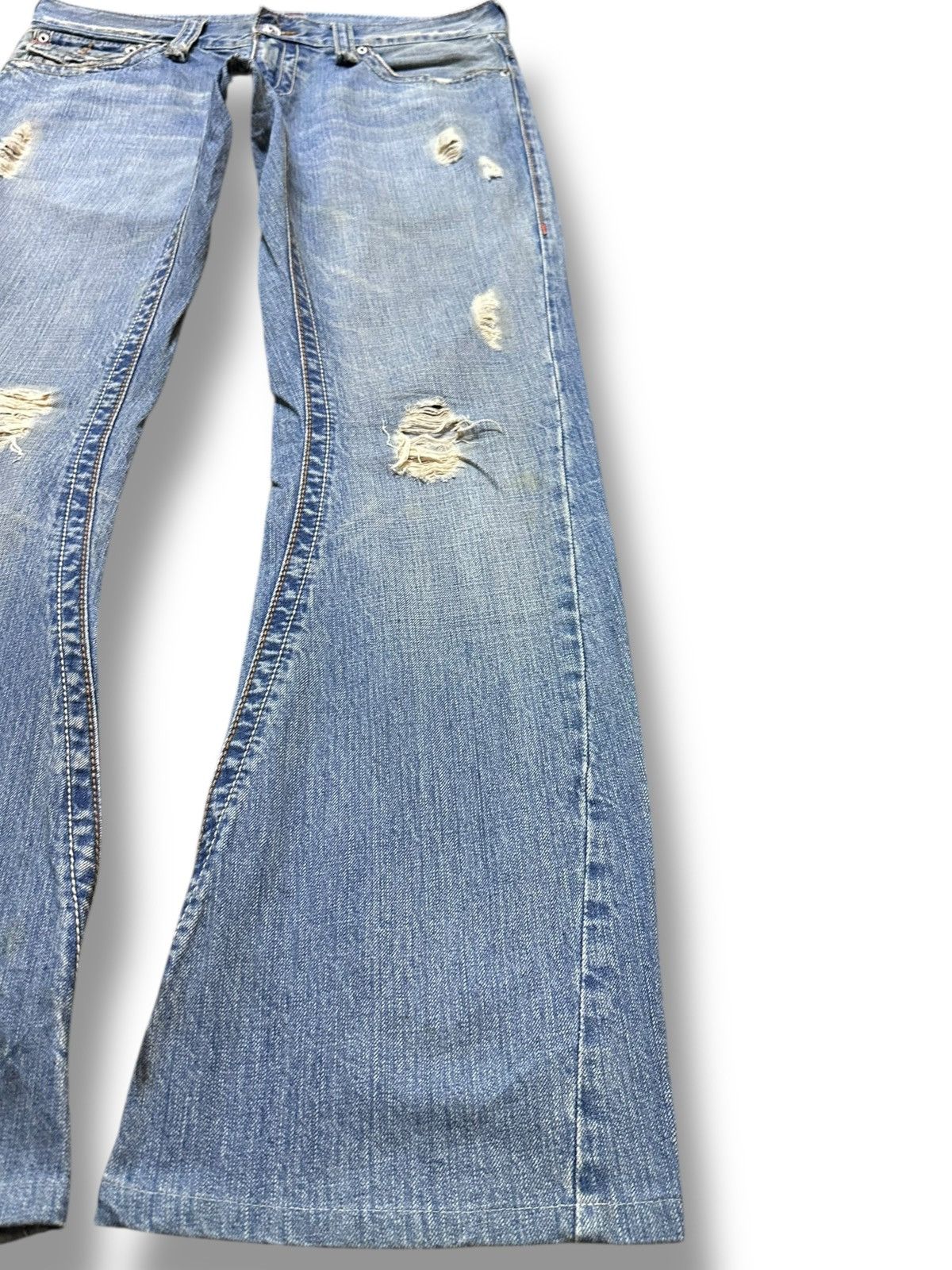 semanticdesign Vintage Semantic Design Flare Curve Leg Grunge Style Jeans Size US 34 / EU 50 - 4 Thumbnail