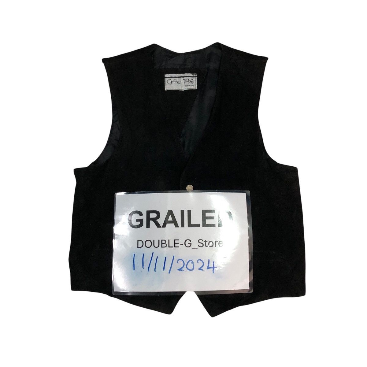 Japanese Brand 📌Vintage Vera Pelle Biker Vest Genuine Leather Utility Wear Size US L / EU 52-54 / 3 - 1 Thumbnail