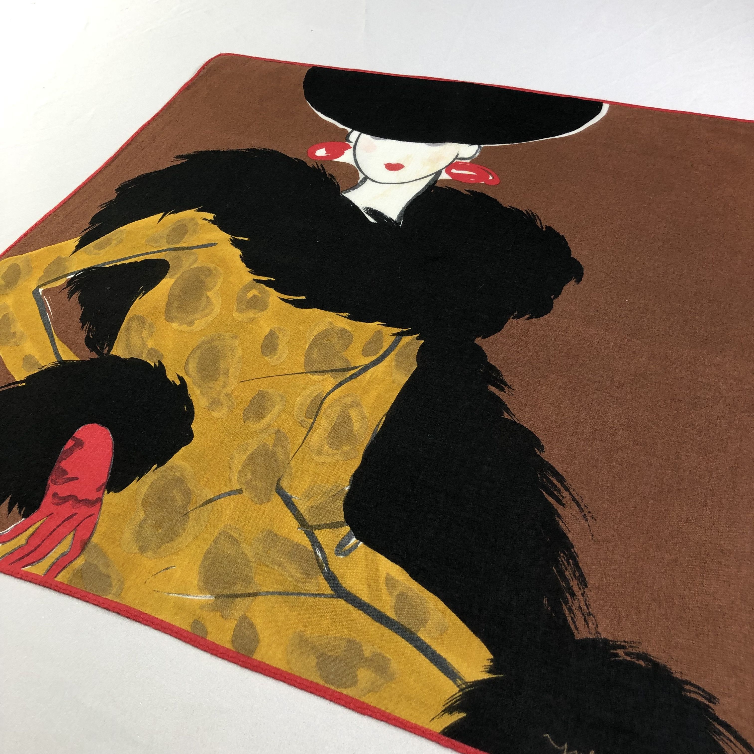 Japanese Brand × Vintage Yukiko Hanai Diva Handkerchief Neckerchief Bandana H2082 Size ONE SIZE - 2 Thumbnail