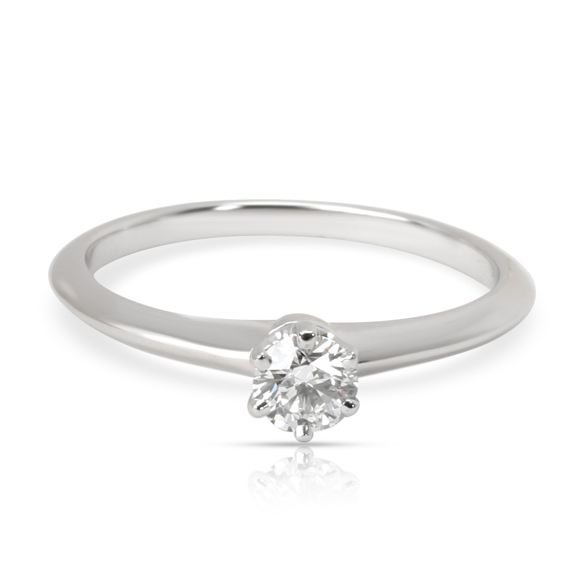 Tiffany & Co. Classic Diamond Solitaire Ring in Platinum H VS 0.23 CTW