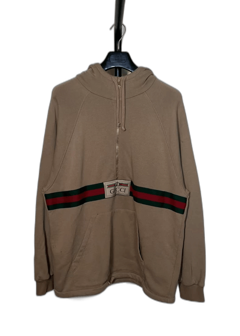 Gucci Gucci Khaki Half-Zip Jacket with Logo Size US XS / EU 42 / 0 - 1 Thumbnail