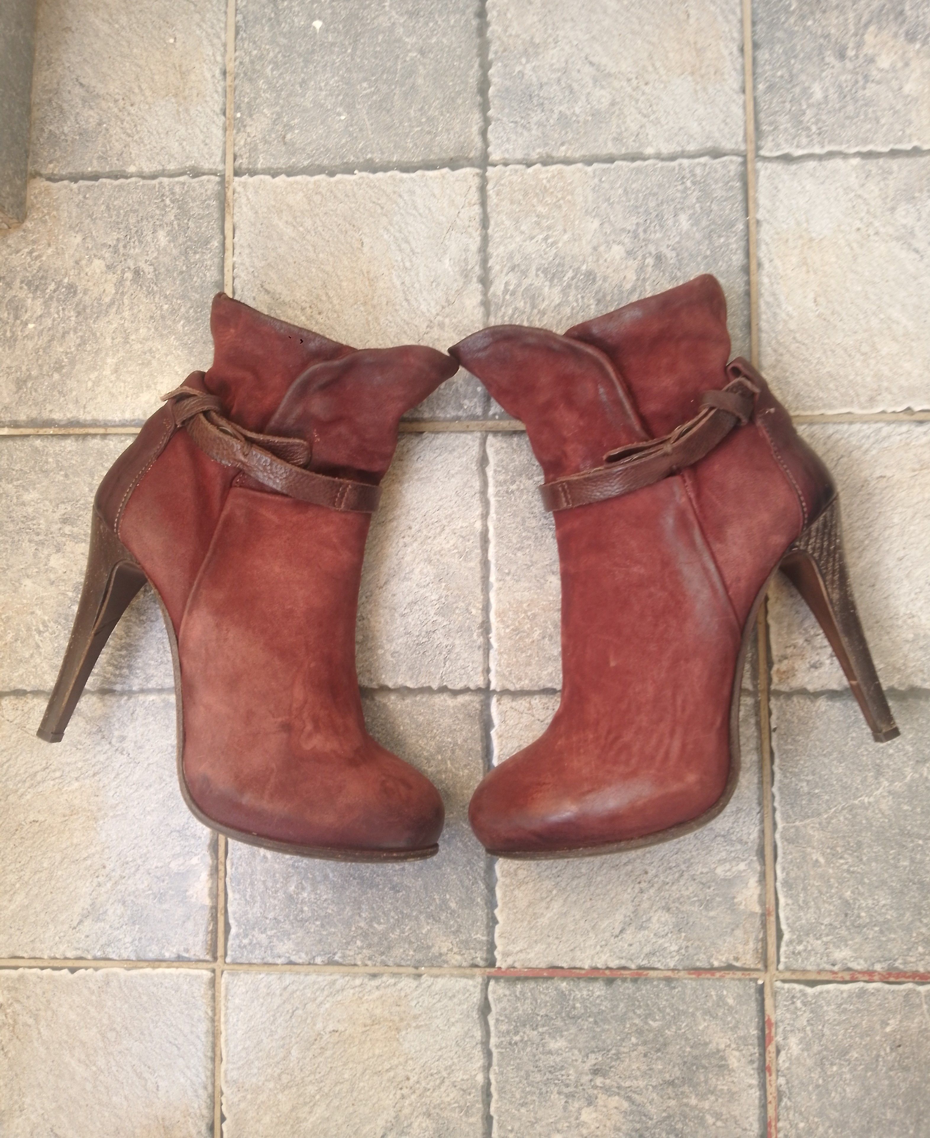 A.S.98 AS 98 Burgundy heel boots Size US 11 / IT 41 - 3 Thumbnail