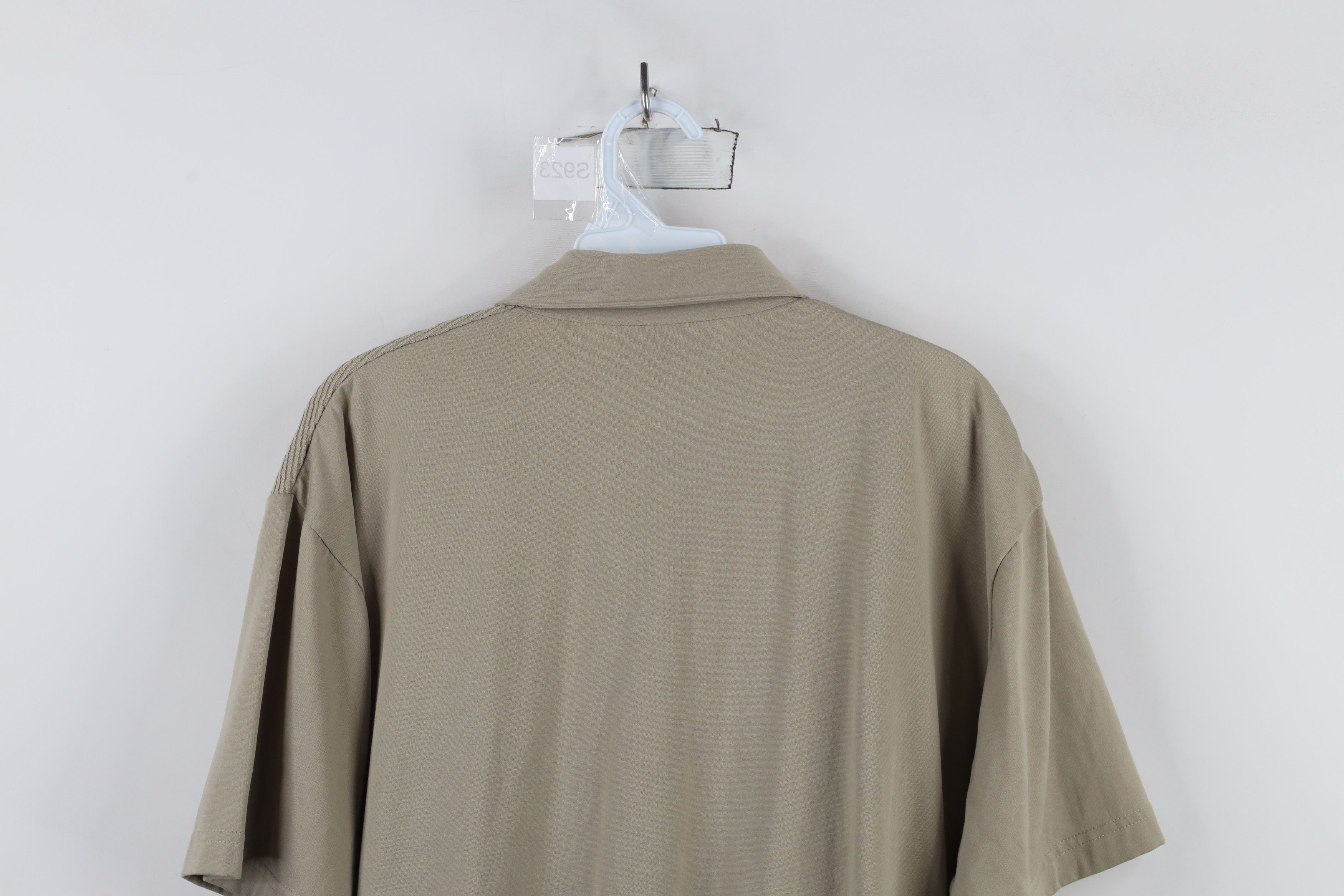 Vintage Vintage 90s Streetwear Ribbed Knit Pullover Polo Shirt Beige Size US M / EU 48-50 / 2 - 11 Thumbnail