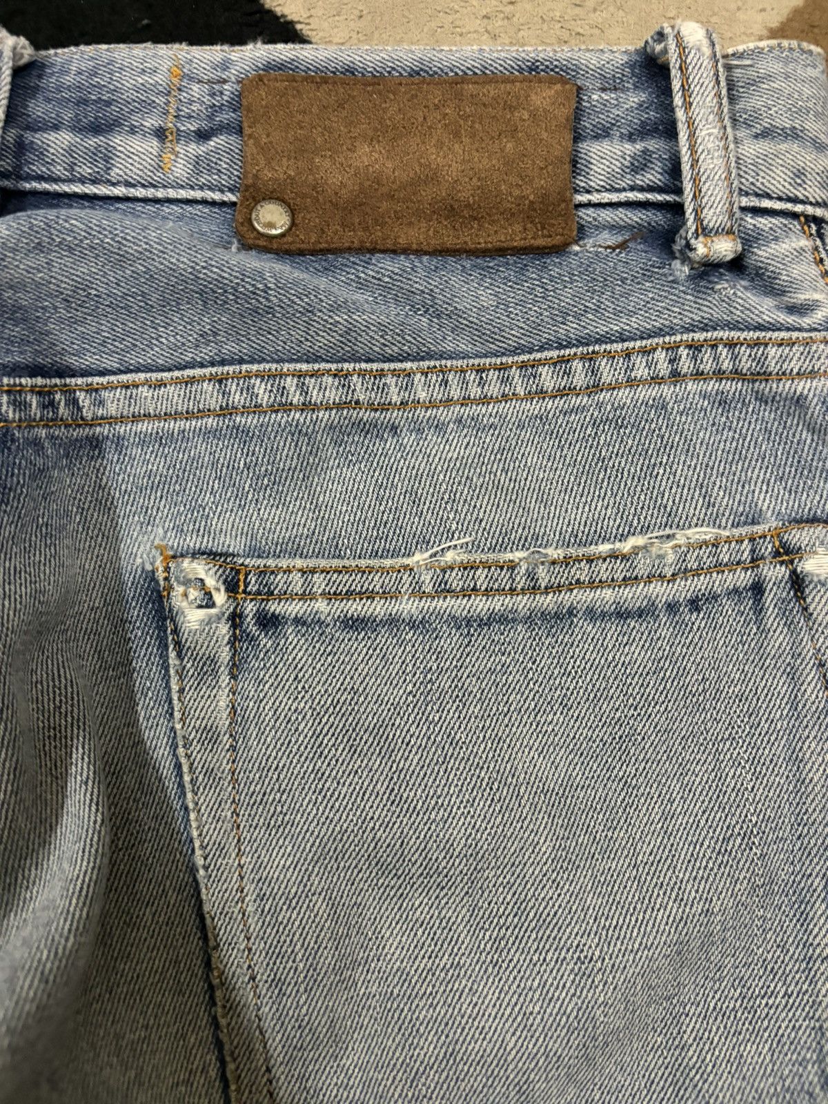 Japanese Brand Vintage Men Without A Country Selvedge Ripped Grunge Jeans Size US 29 - 13 Thumbnail