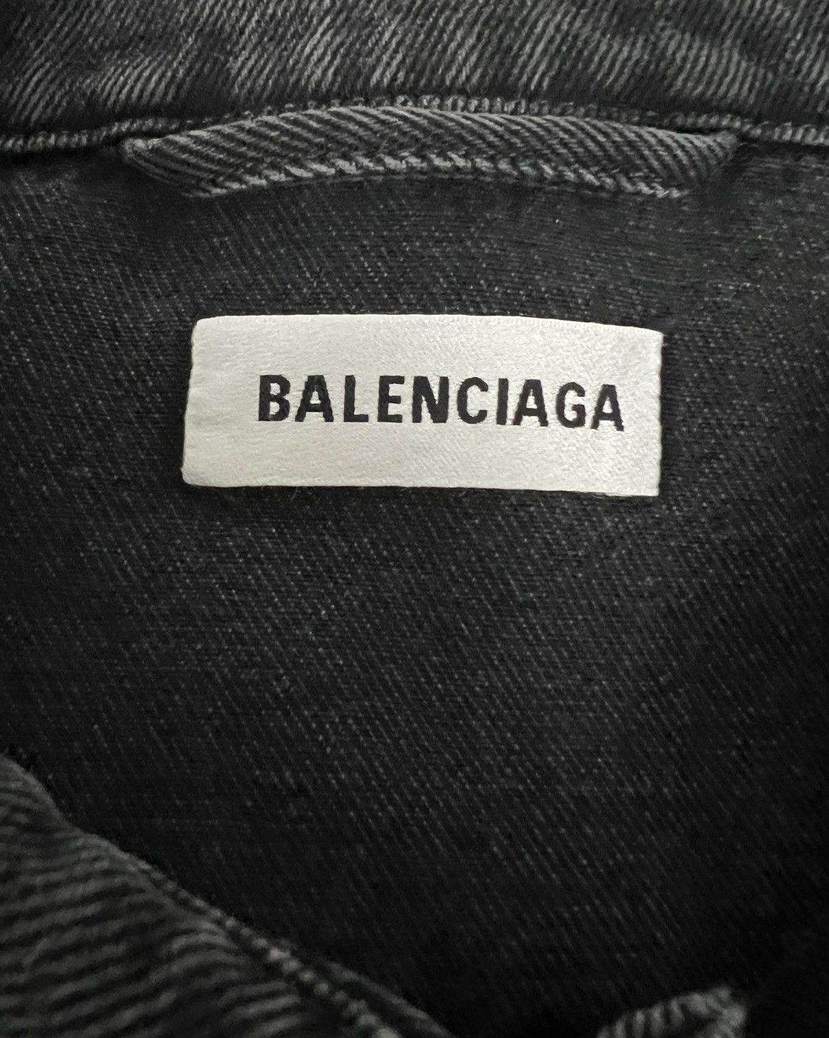 Balenciaga Balenciaga Rhinestone cristal Black Denim Jacket Size US XS / EU 42 / 0 - 5 Thumbnail