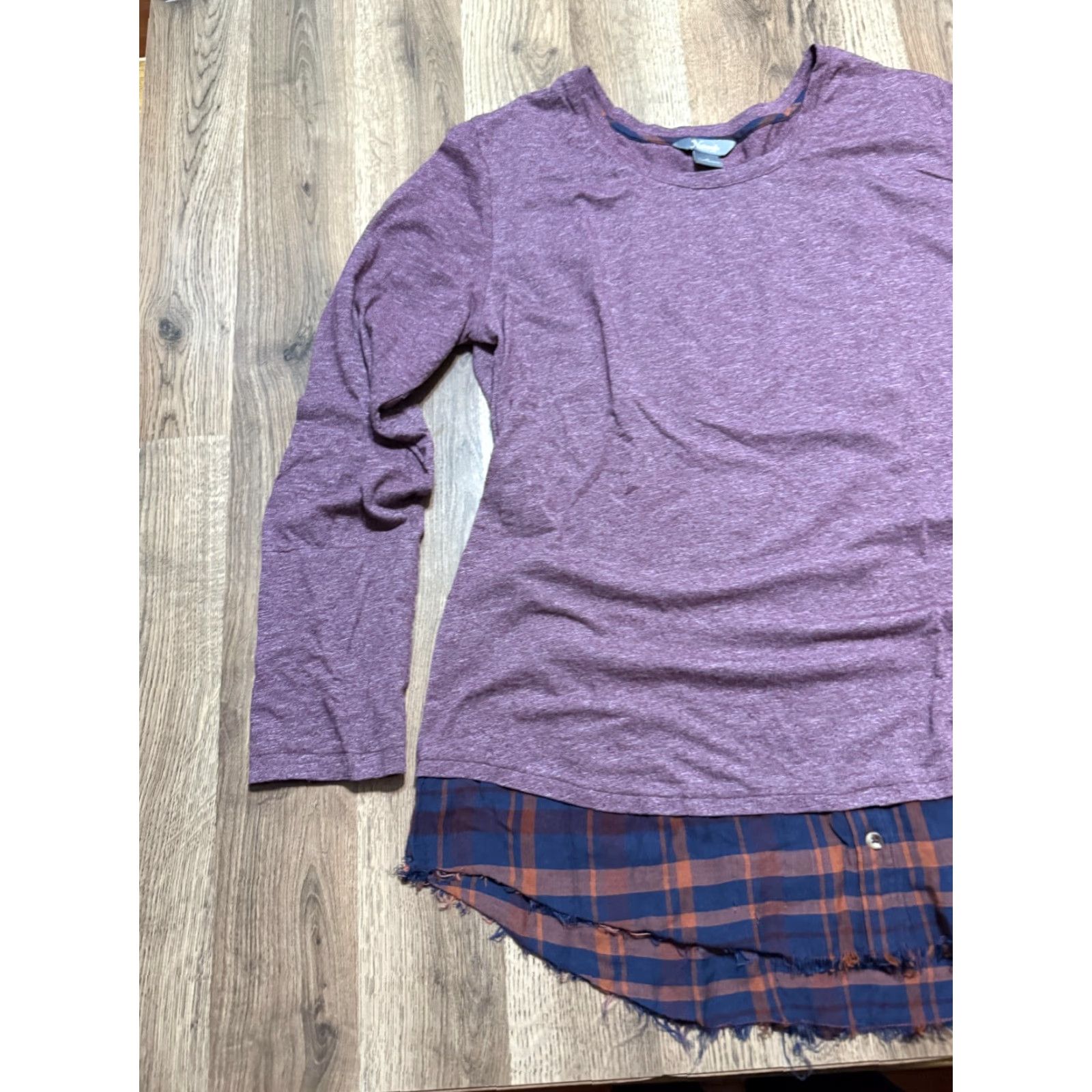 Vintage Naturals Shirt Women's Size XL Red Blue Orange Plaid Long Sleeve Shirt Size XL / US 12-14 / IT 48-50 - 3 Thumbnail