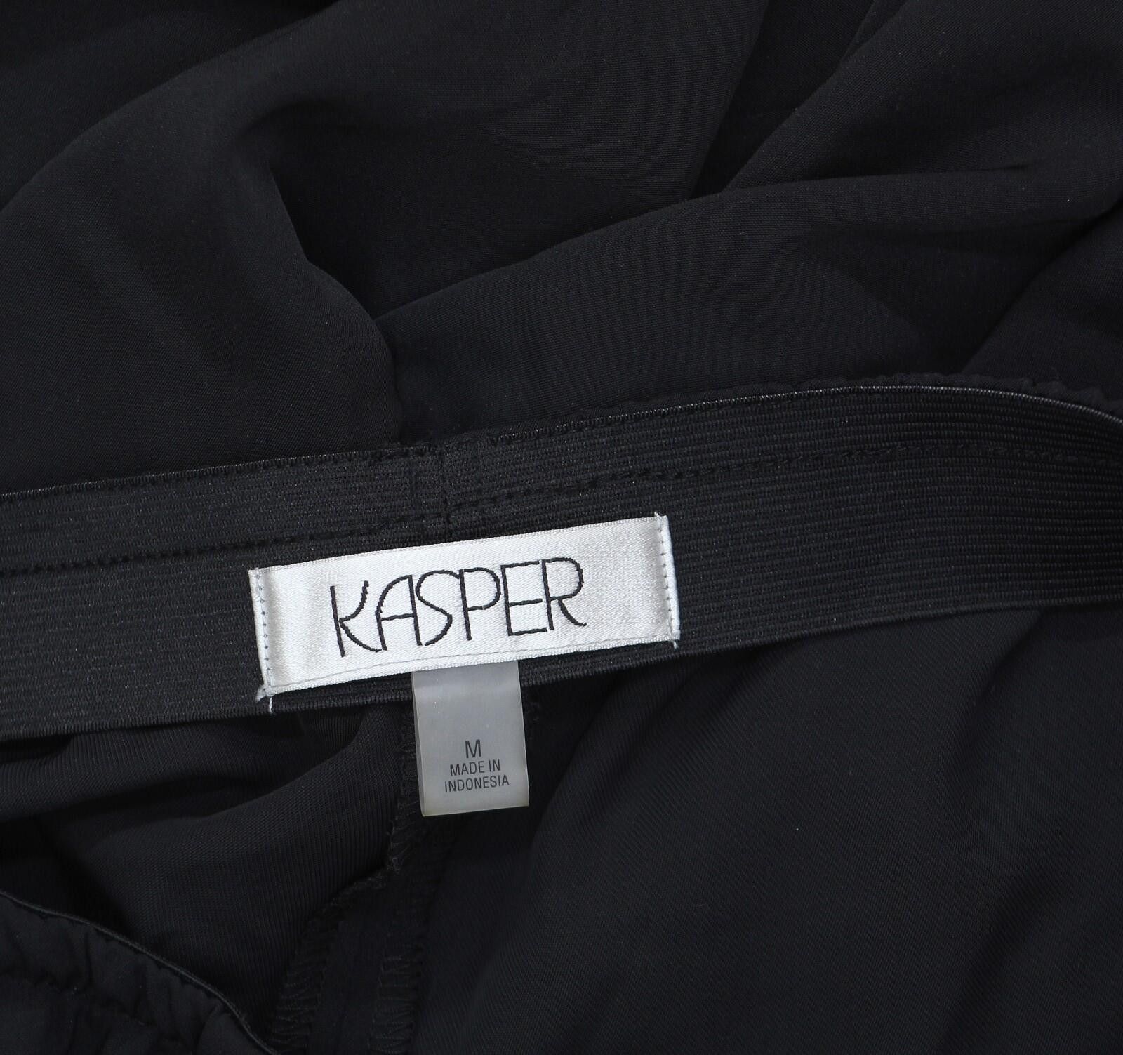 Other Nwt Kasper Pull On Mid Rise Wide-leg Pants 10891949 Black M Size 32" / US 10 / IT 46 - 4 Thumbnail