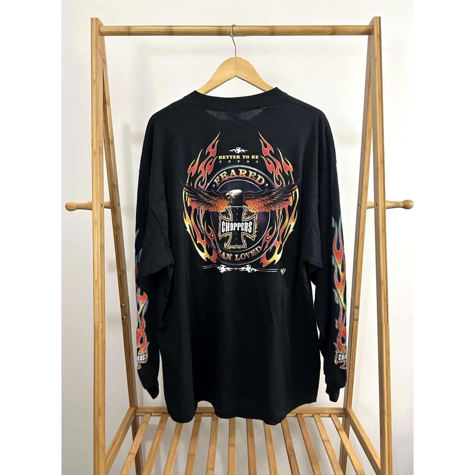 Delta VTG Choppers Biker Better To Be Feared Than Loved Fire Flame LS T-Shirt 2XL Black Men Long Sleeve T-Shirt 2XL Fire Flame Motorcycle Ride Spectrum Mens Size US XXL / EU 58 / 5 - 2 Thumbnail