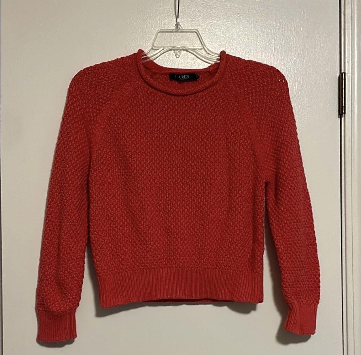Lauren Ralph Lauren Lauren Ralph Lauren Red Crewneck Sweater Size L / US 10 / IT 46 - 1 Thumbnail
