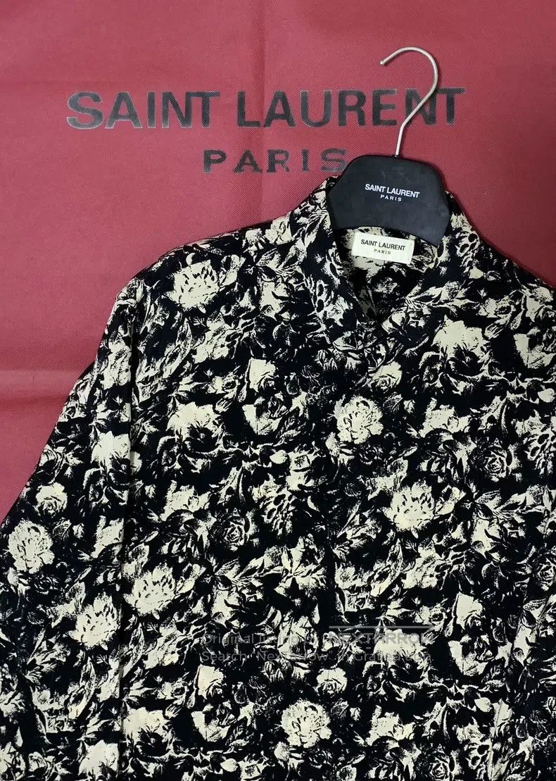 Saint Laurent Paris Saint Laurent Paris size 41 Silk French Rose Shirt Size US XXL / EU 58 / 5 - 7 Thumbnail