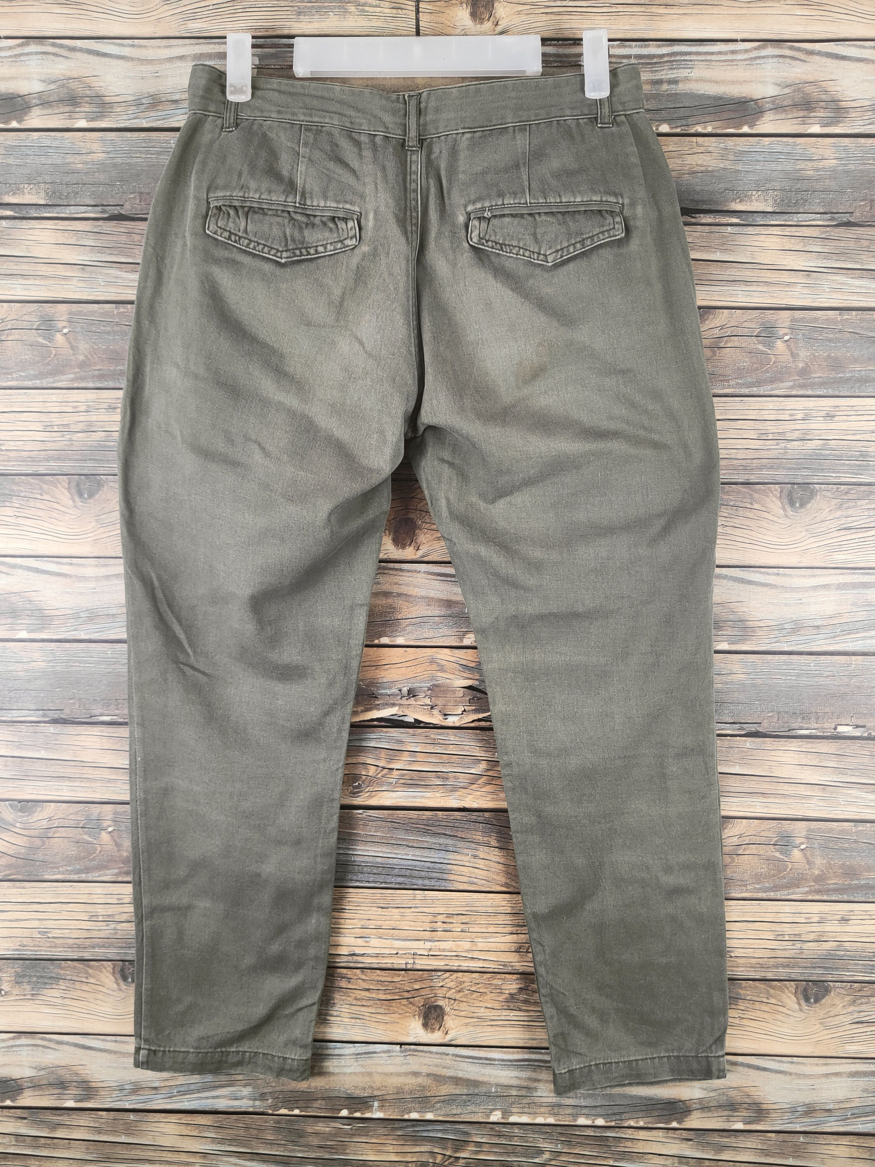Japanese Brand DL Retro Girl Army Green Multipocket Casual Pants #46-316 Size 28" / US 6 / IT 42 - 7 Thumbnail